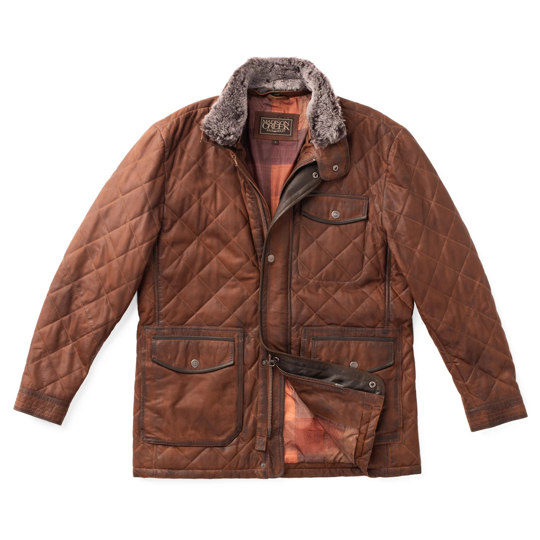 Madison Creek Outfitters | Sedona Waxed Suede Jacket | Bourbon