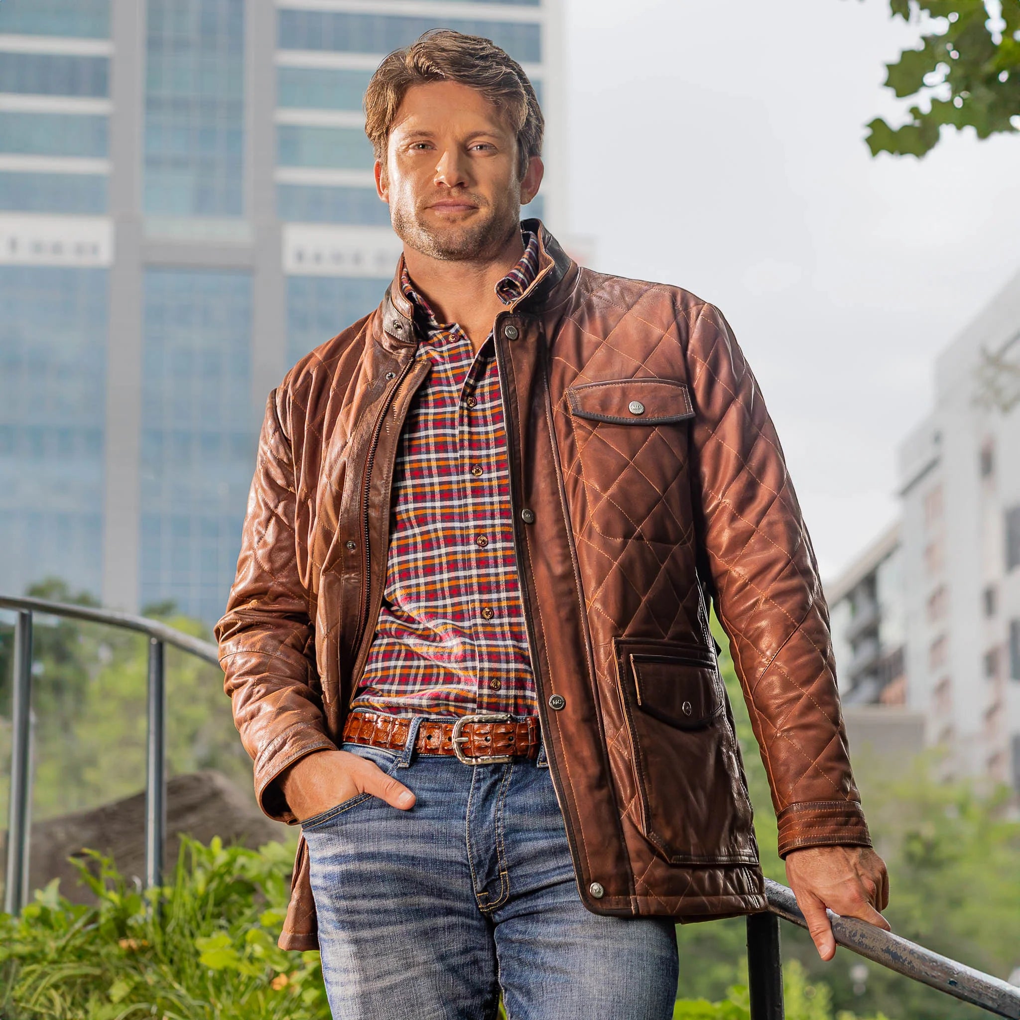 Madison Creek Outfitters | Sedona Waxed Suede Jacket | Bourbon