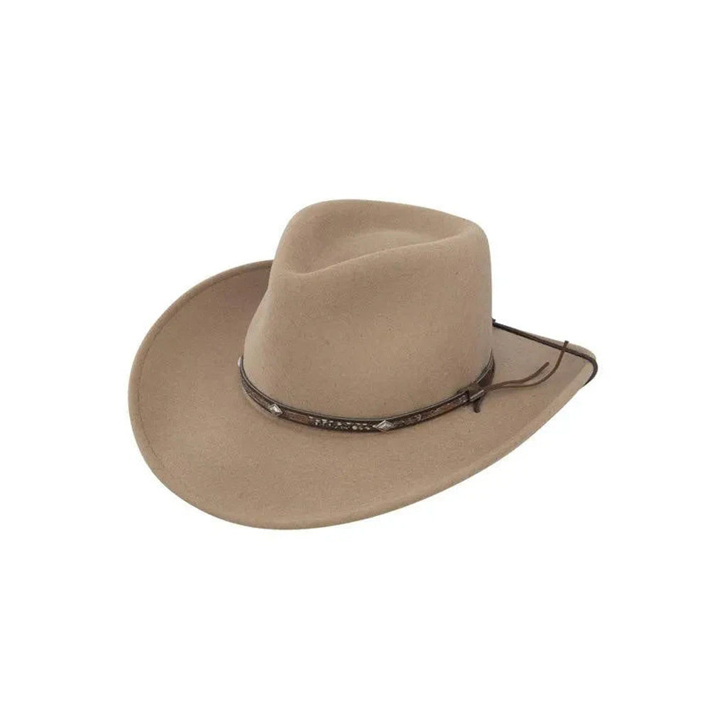 Stetson XL Tan Hat Stetson Crushable 100% Wool Cowboy Hat Tan XL USA Water  main image 3