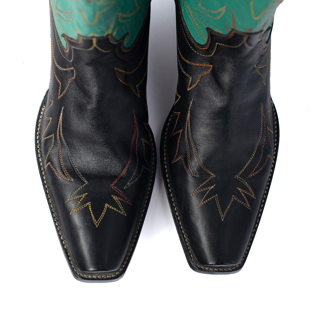 Rocket Buster Women's Teal & Blue Cowboy Boots | 7 1/2 M