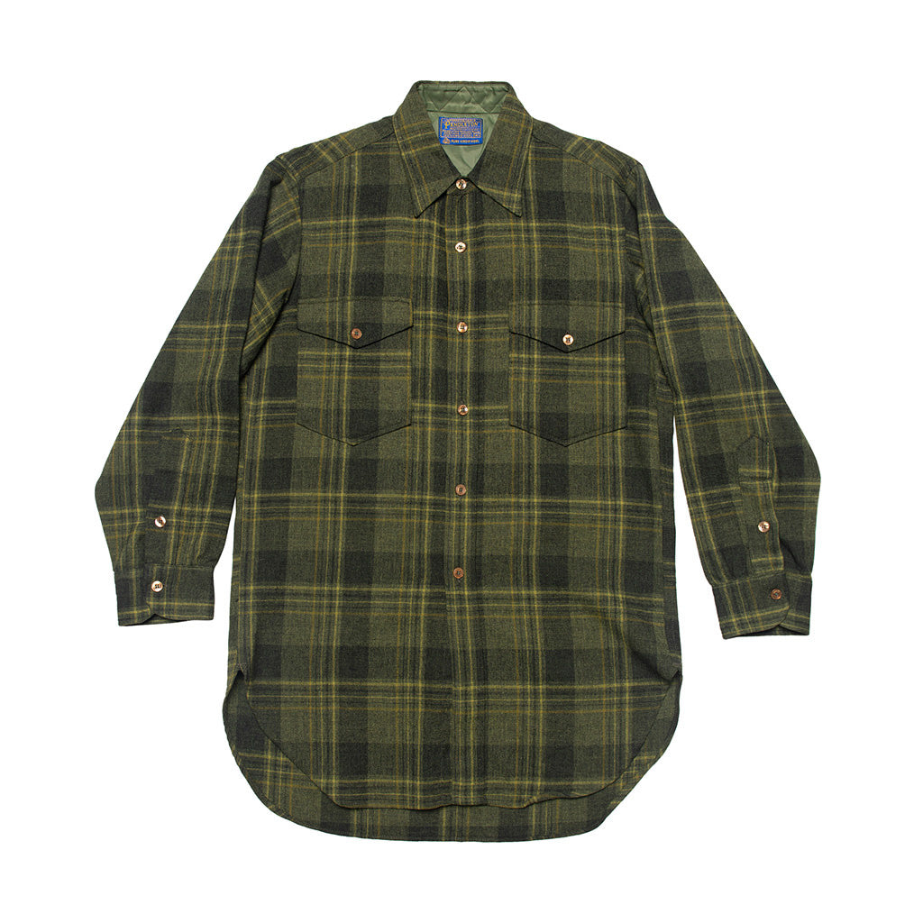Vintage Pendleton Sage Green Plaid Wool Shirt | S