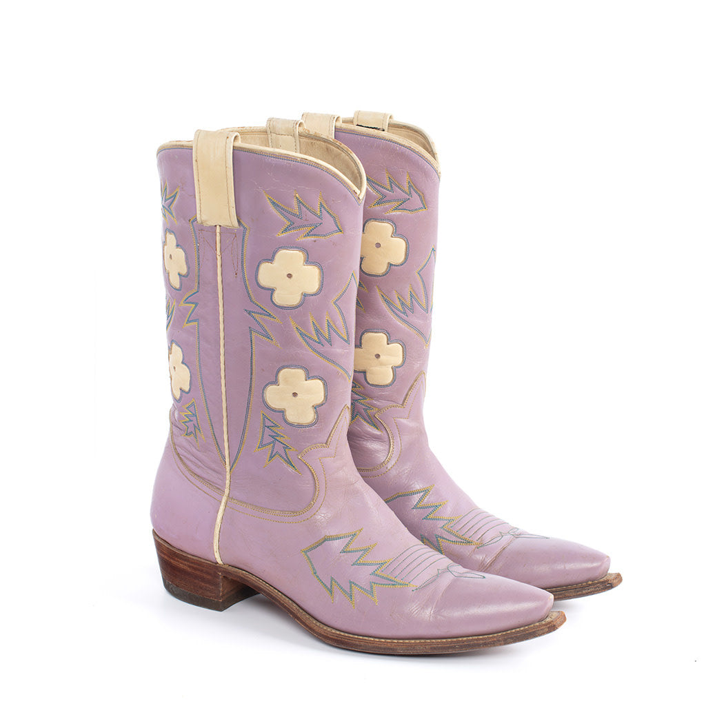 Vintage-Mauve-Floral-Cowboy-Boots-3