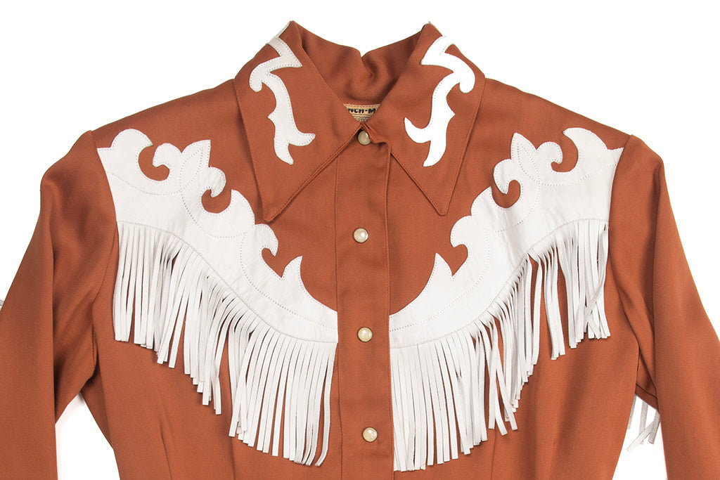 Vintage Ranch Maid Rust Gabardine 2 Piece Set 5