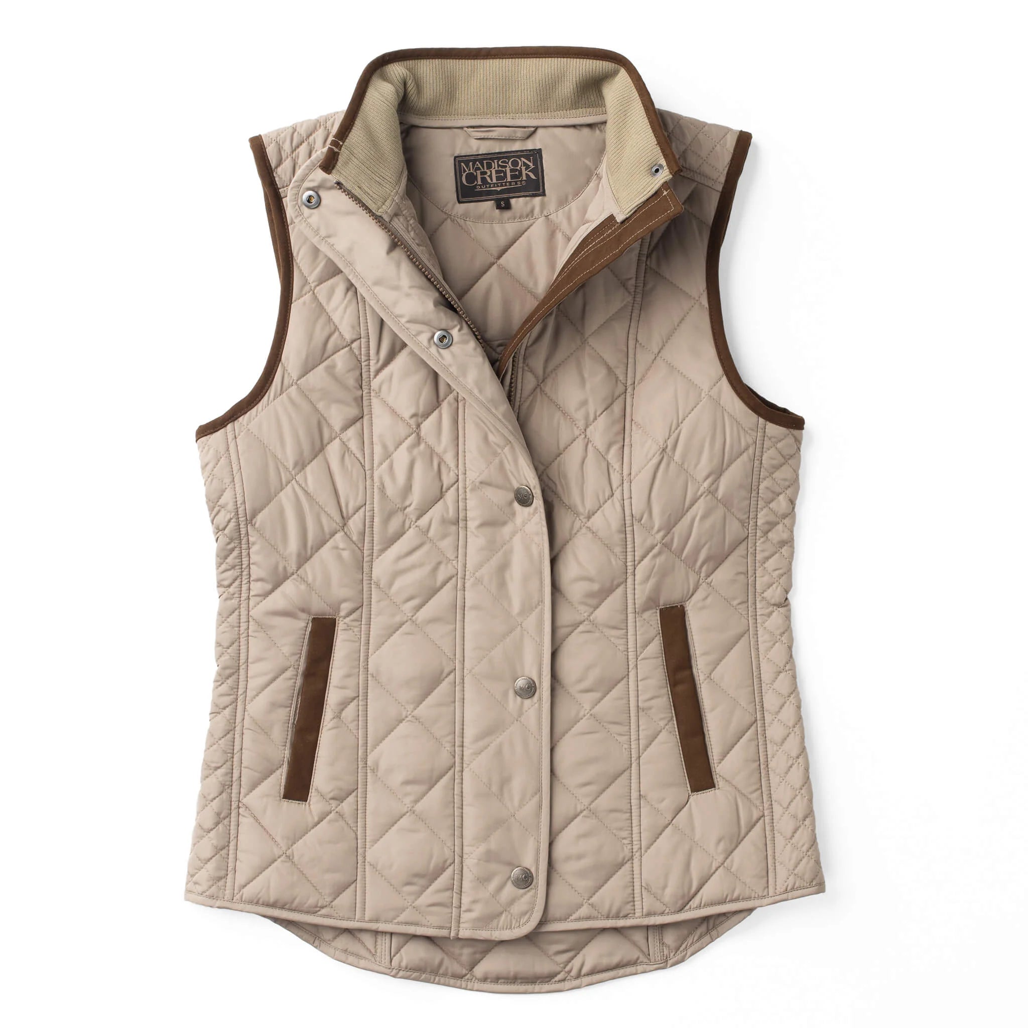 Madison Creek Outfitters | Vista Quilted Vest | Dark Khaki