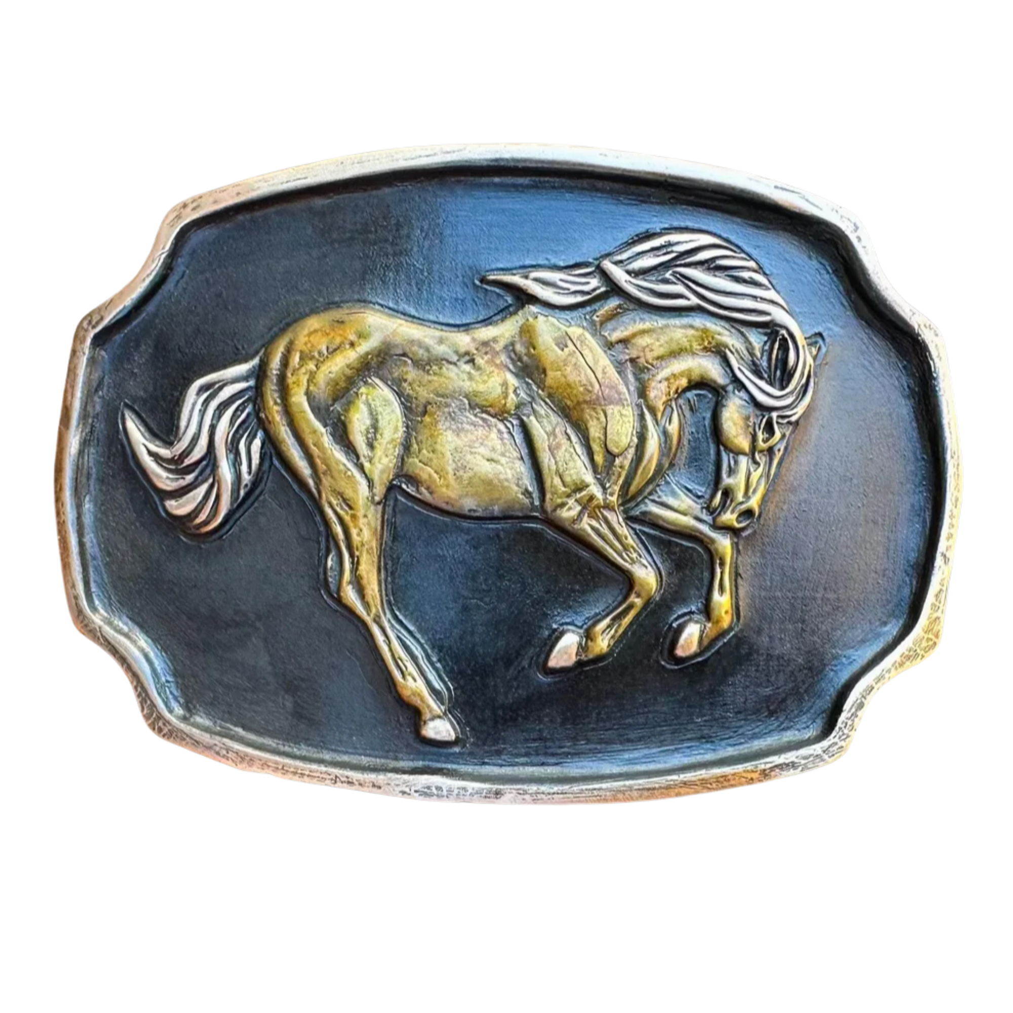 Waterhorse Bronze Horse Wild Runner Belt Buckle