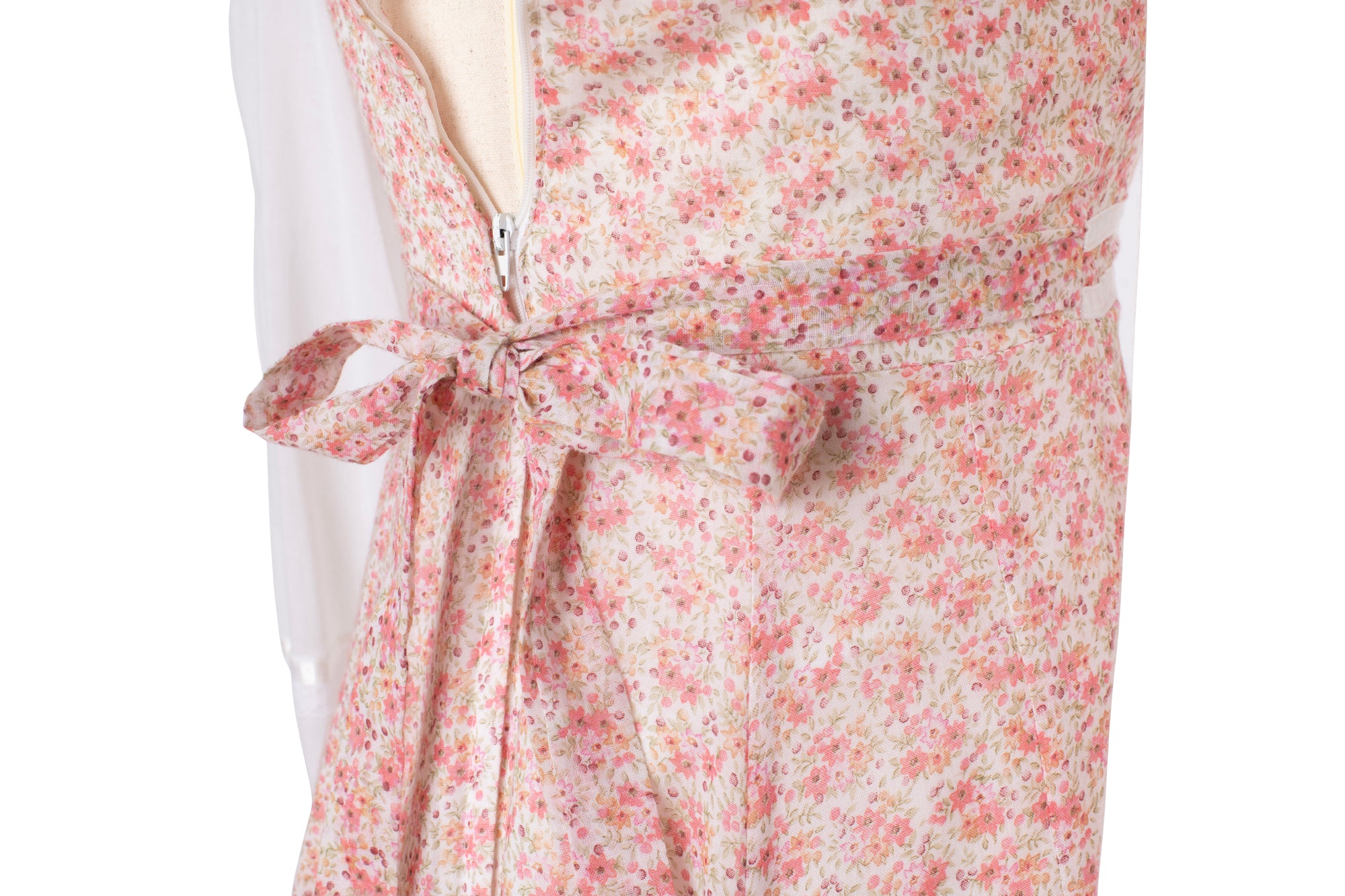 Vintage Red Floral Print Gunne Sax Maxi Dress | 5