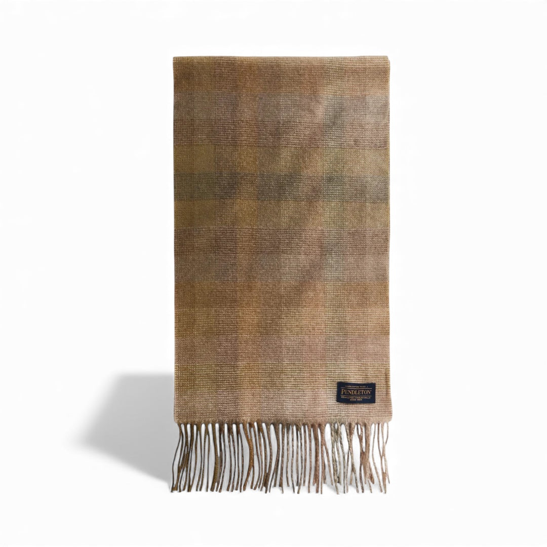 Pendleton | Whisperwool Muffler | Tan Mix/Olive Ombre
