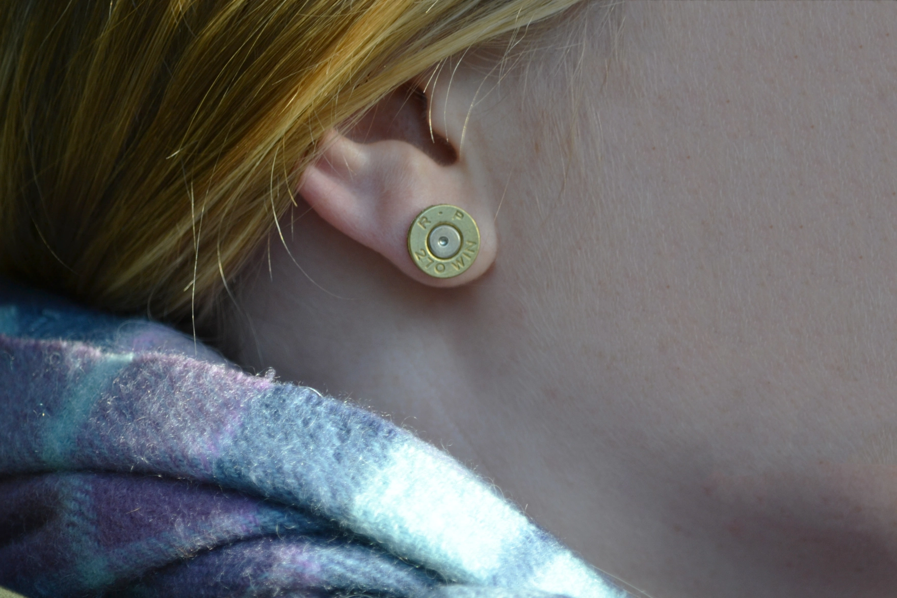 Stud Upcycled Bullet Earrings