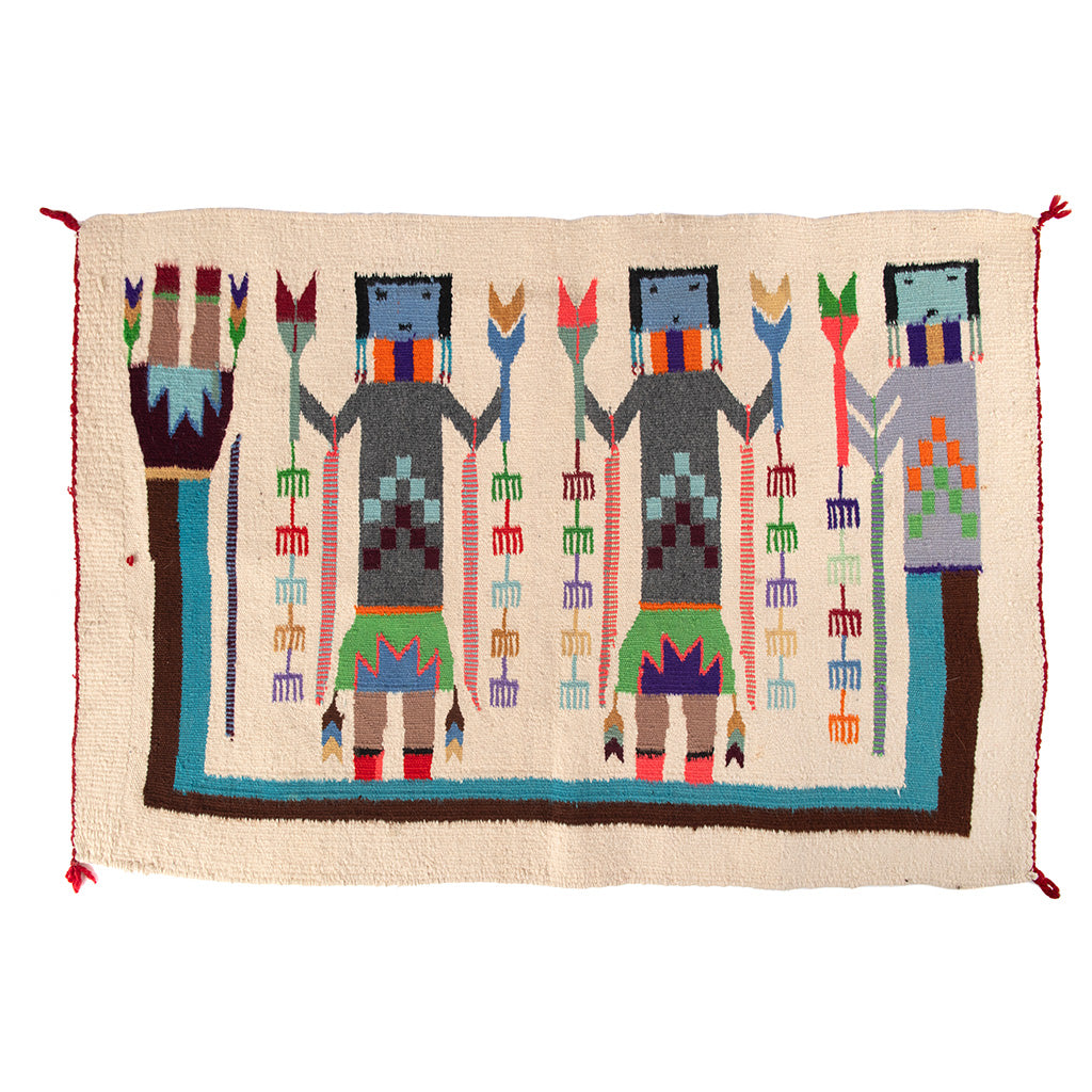 Vintage Navajo Yei Rug | 21" x 31"