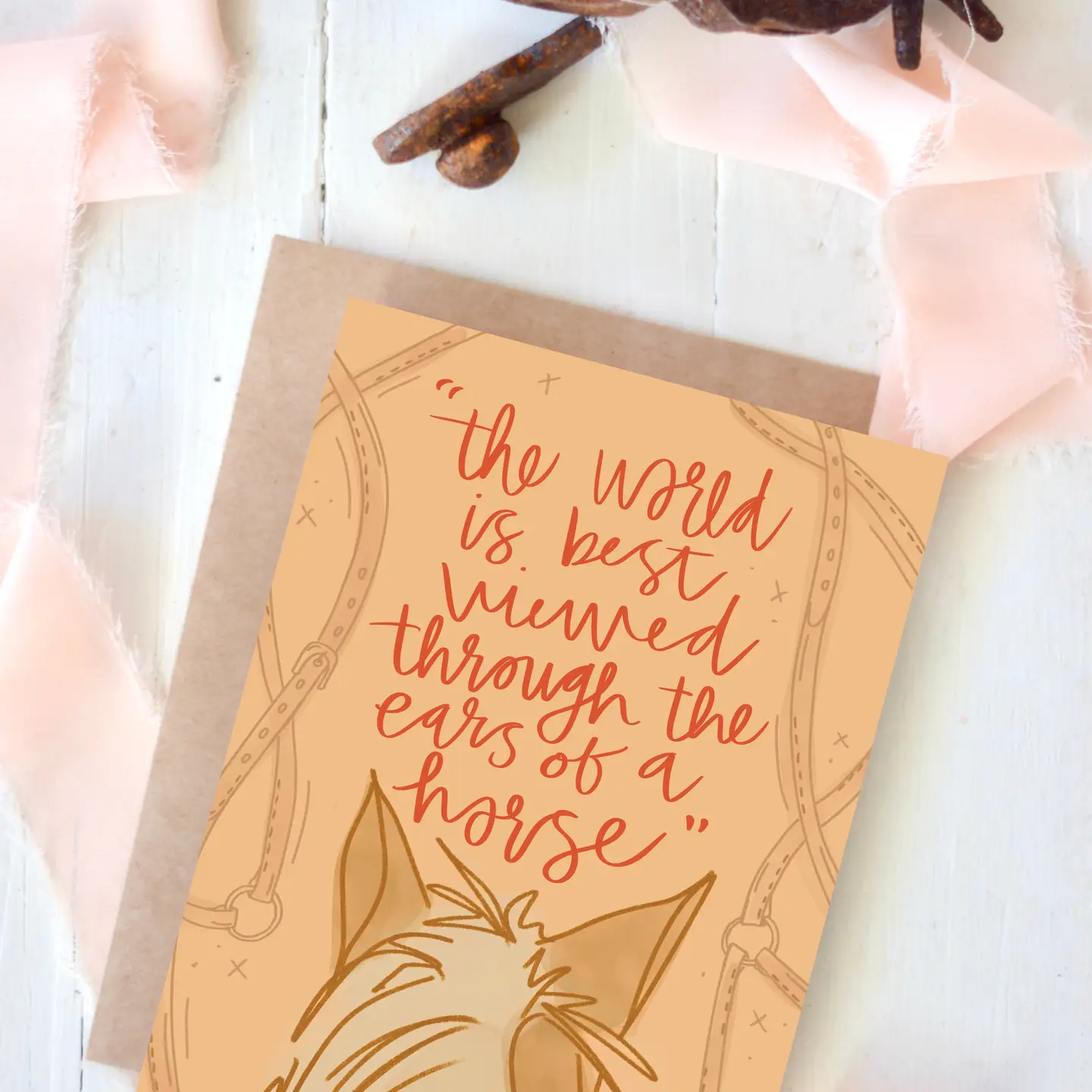 The World Is Best Through A Horse's Ears Everyday Card