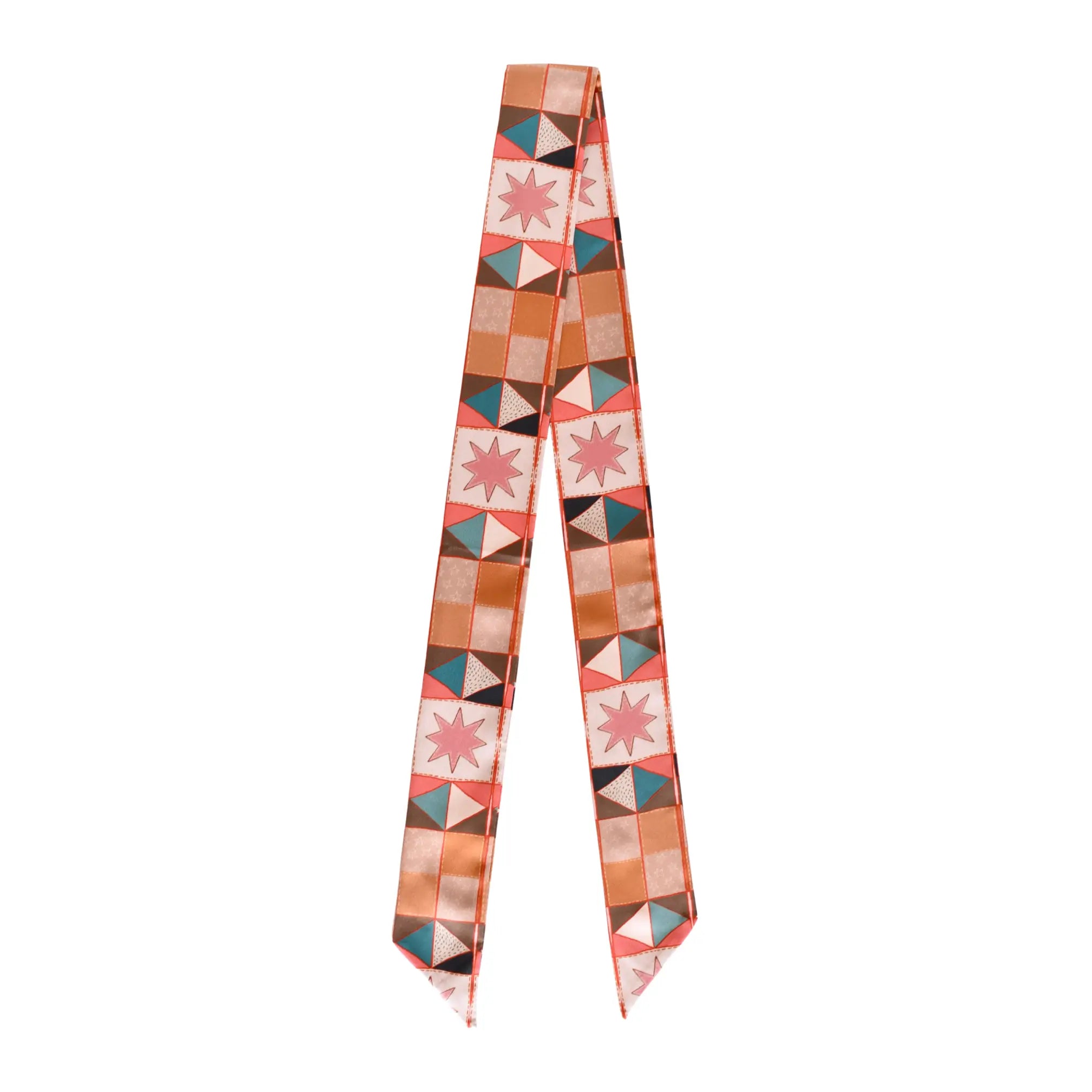 Vintage Patchwork Silk Twilly Scarf