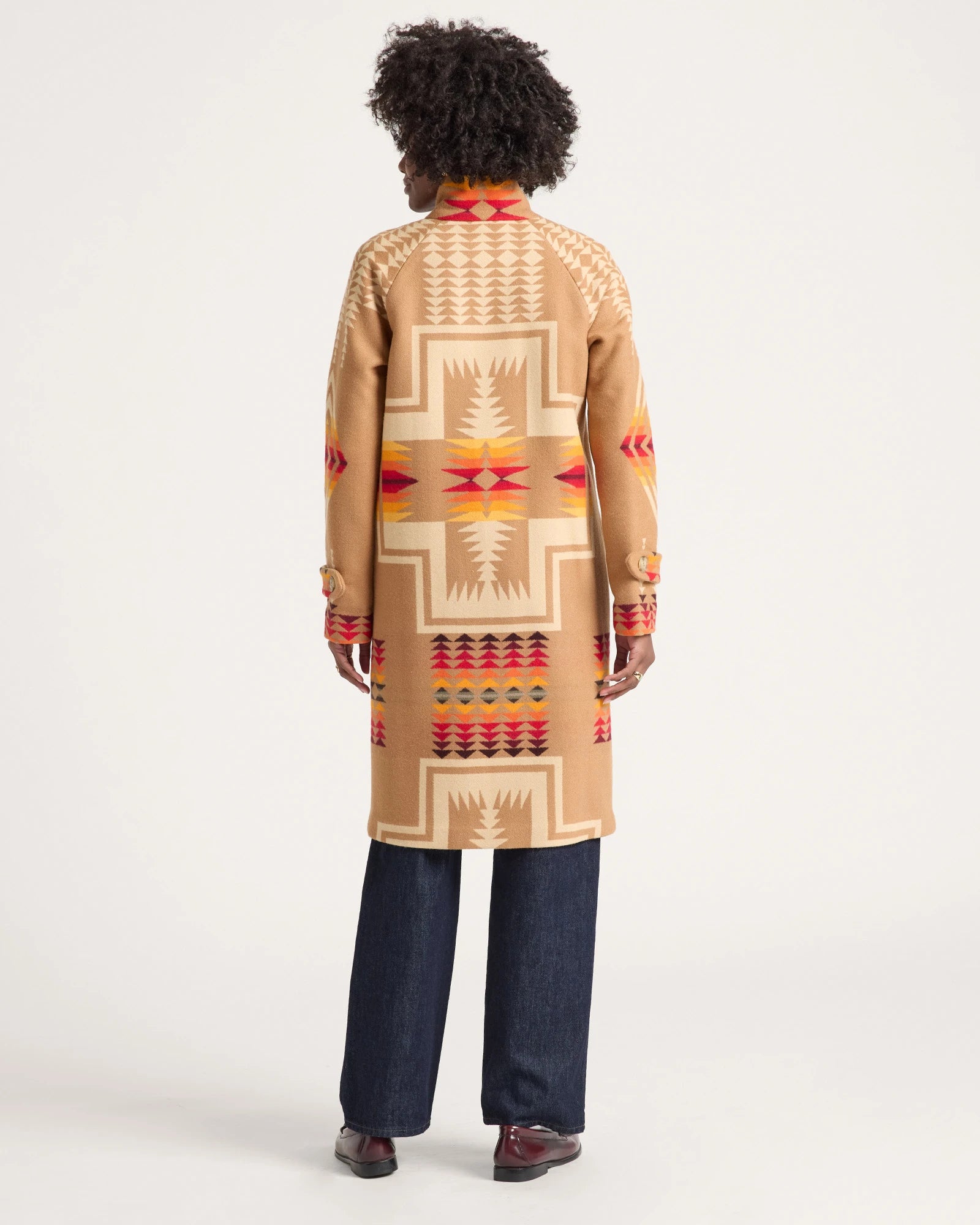 Pendleton | Harding Archive Blanket Coat | Tan Jacquard