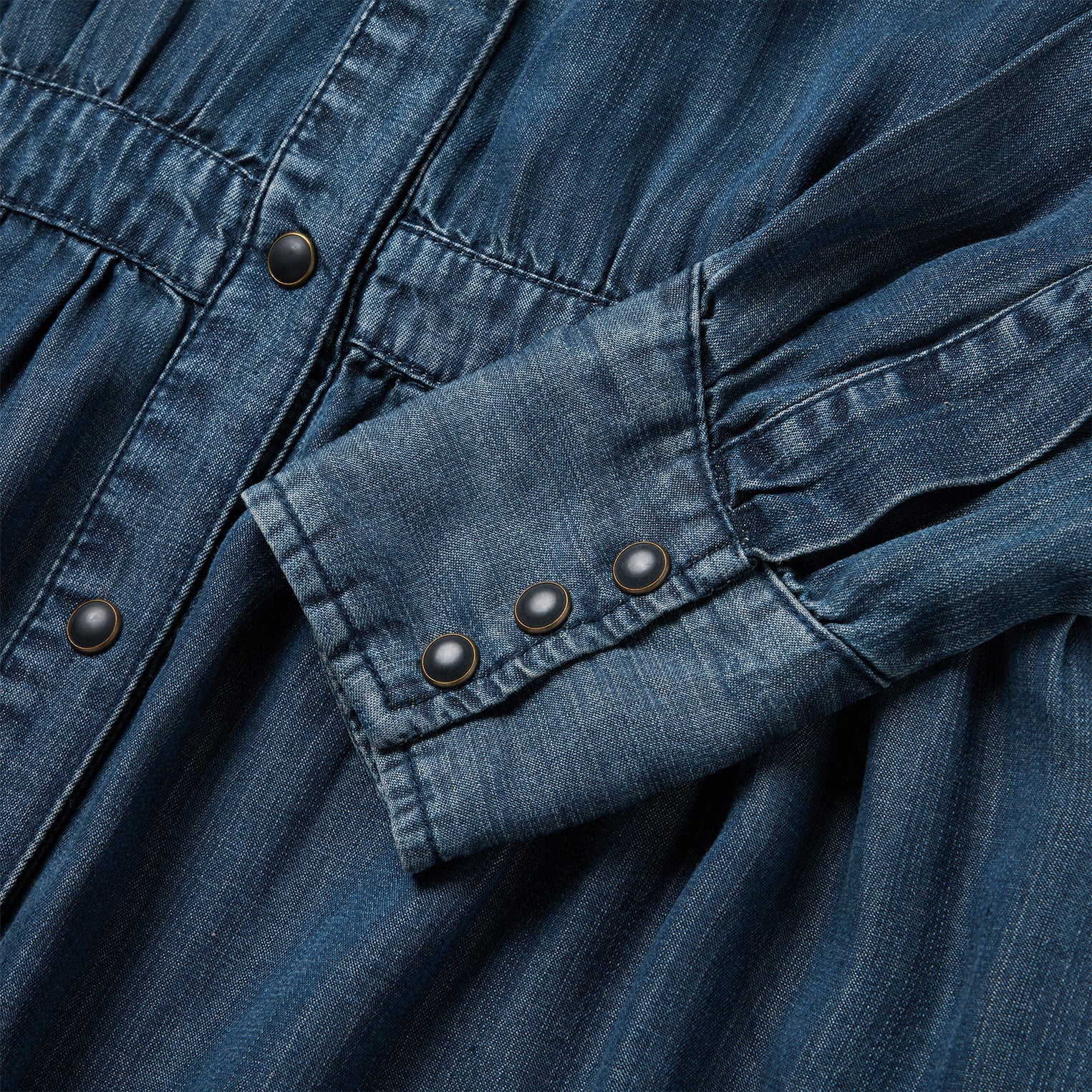 Stetson Denim LS Collared Western Dress | Dark Blue