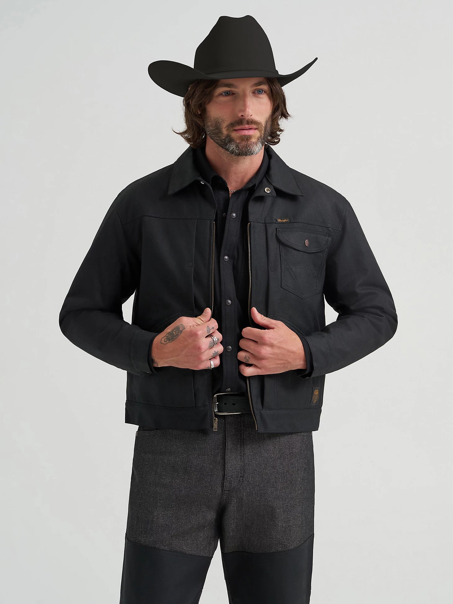 Wrangler® X Filson Adventure Jacket | Black w/ Chainstitching