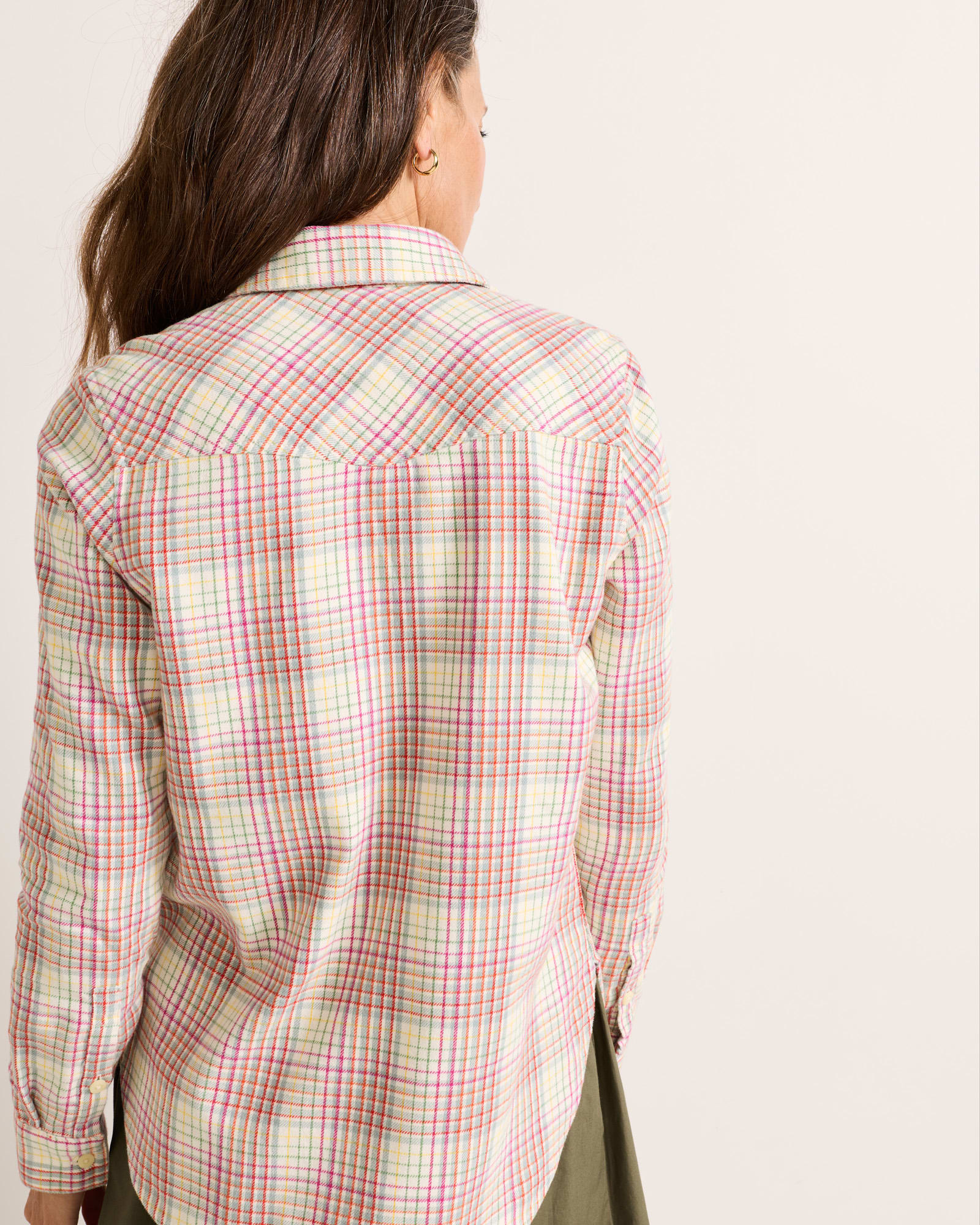 Pendleton | Riley Flannel Perfect Two Pocket Shirt | Ivory Plaid