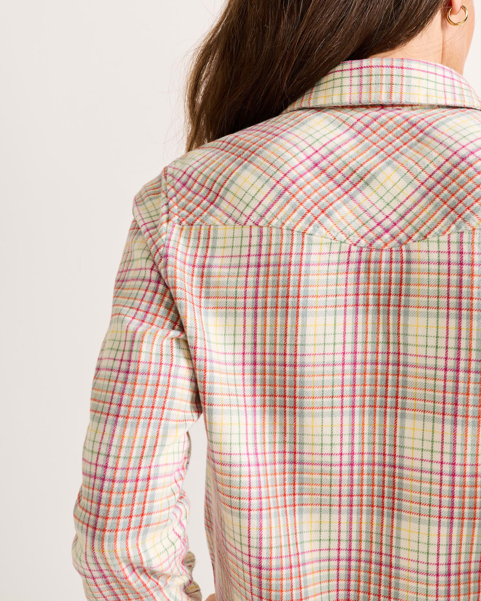 Pendleton | Riley Flannel Perfect Two Pocket Shirt | Ivory Plaid