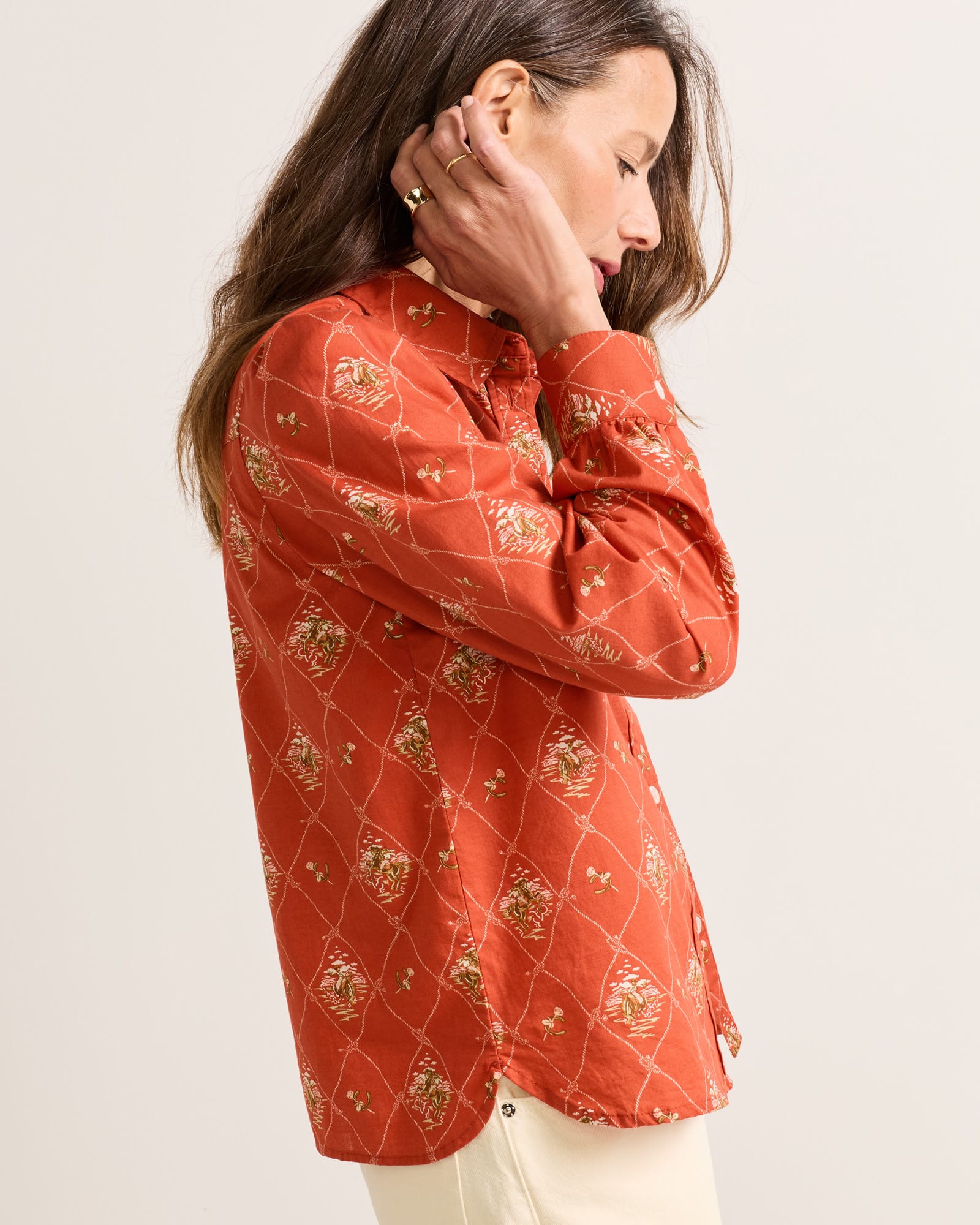 Pendleton | Winona Puff Sleeve Shirt | Adobe Lattice