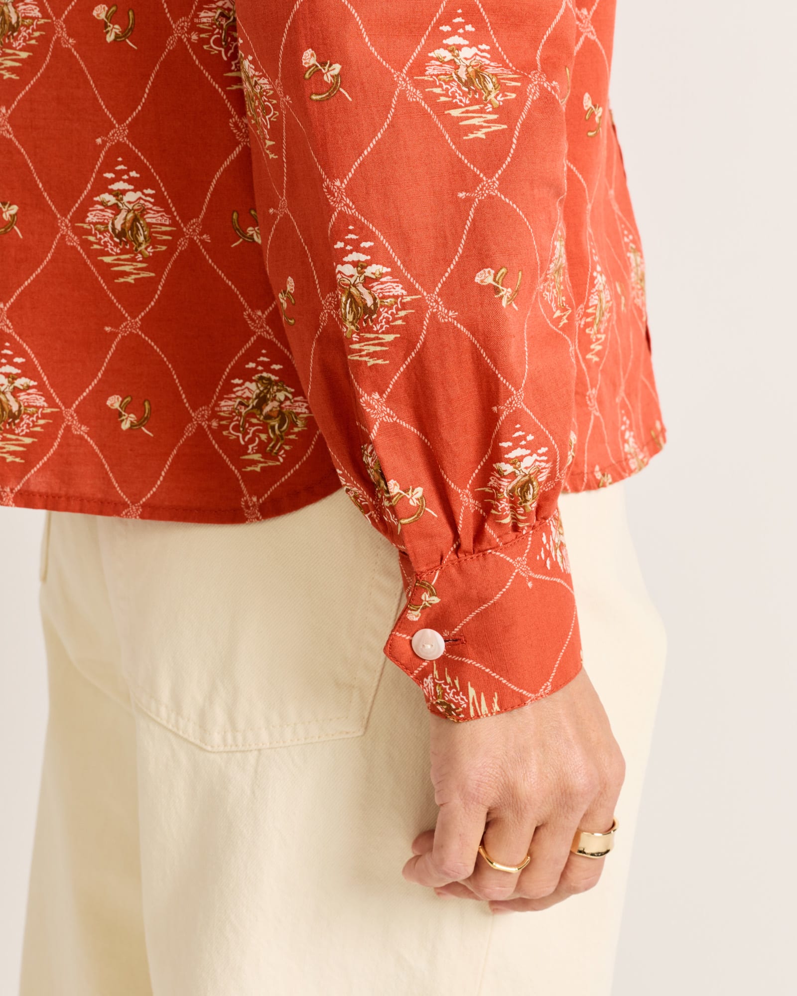 Pendleton | Winona Puff Sleeve Shirt | Adobe Lattice