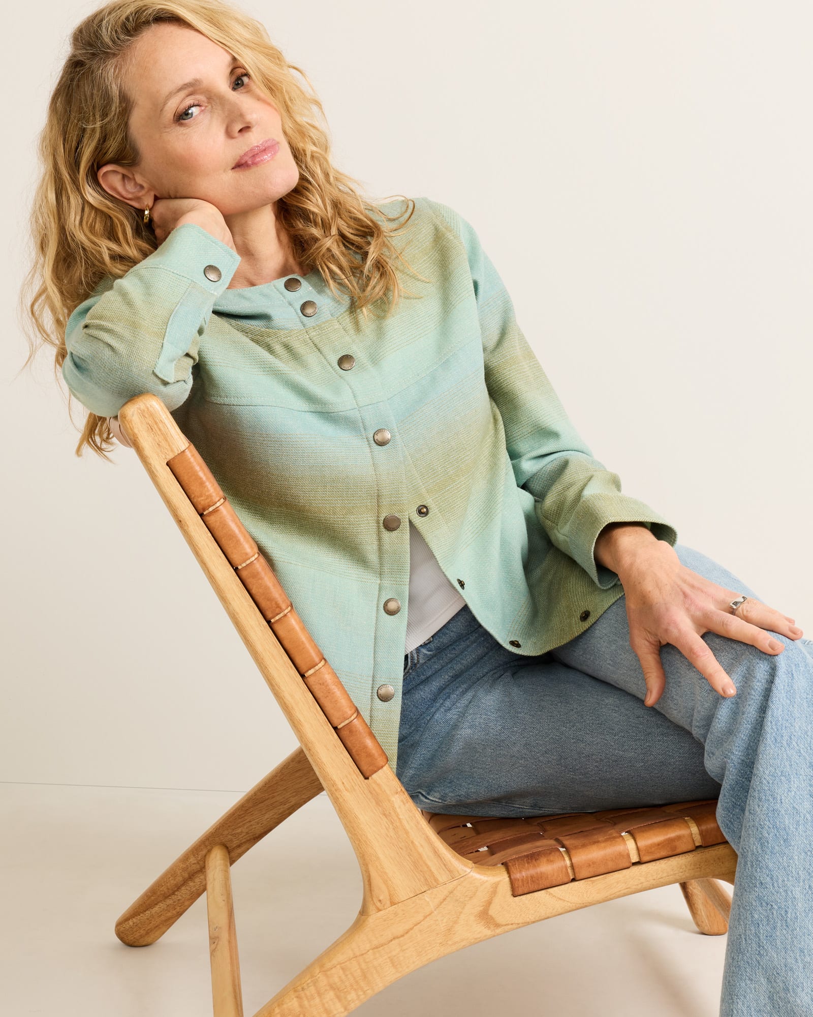 Pendleton | Ombre Trailside Wool Hoodie | Teal/Tan