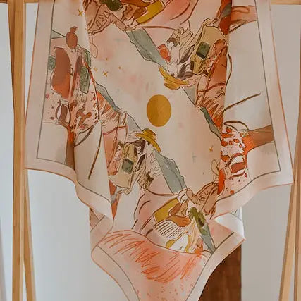 September Ride Cowgirl Silk Scarf Wild Rag 26 x 26