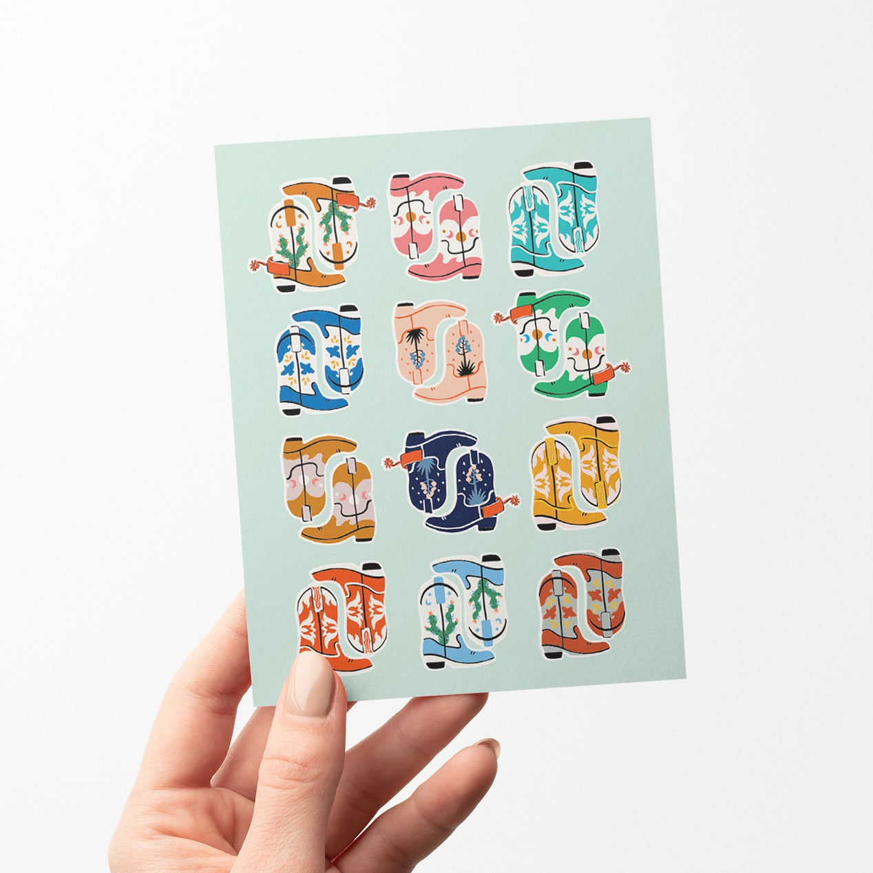 Cowboy Boots Blank Card