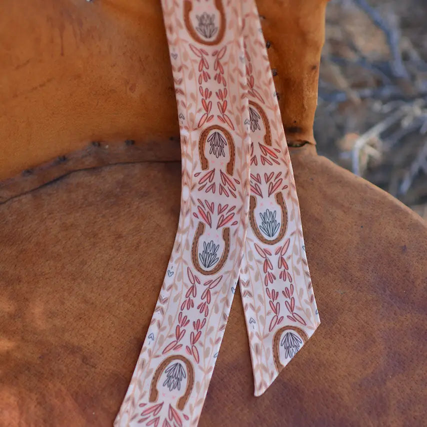 Western Harvest Silk Twilly Scarf | Dusty Rose