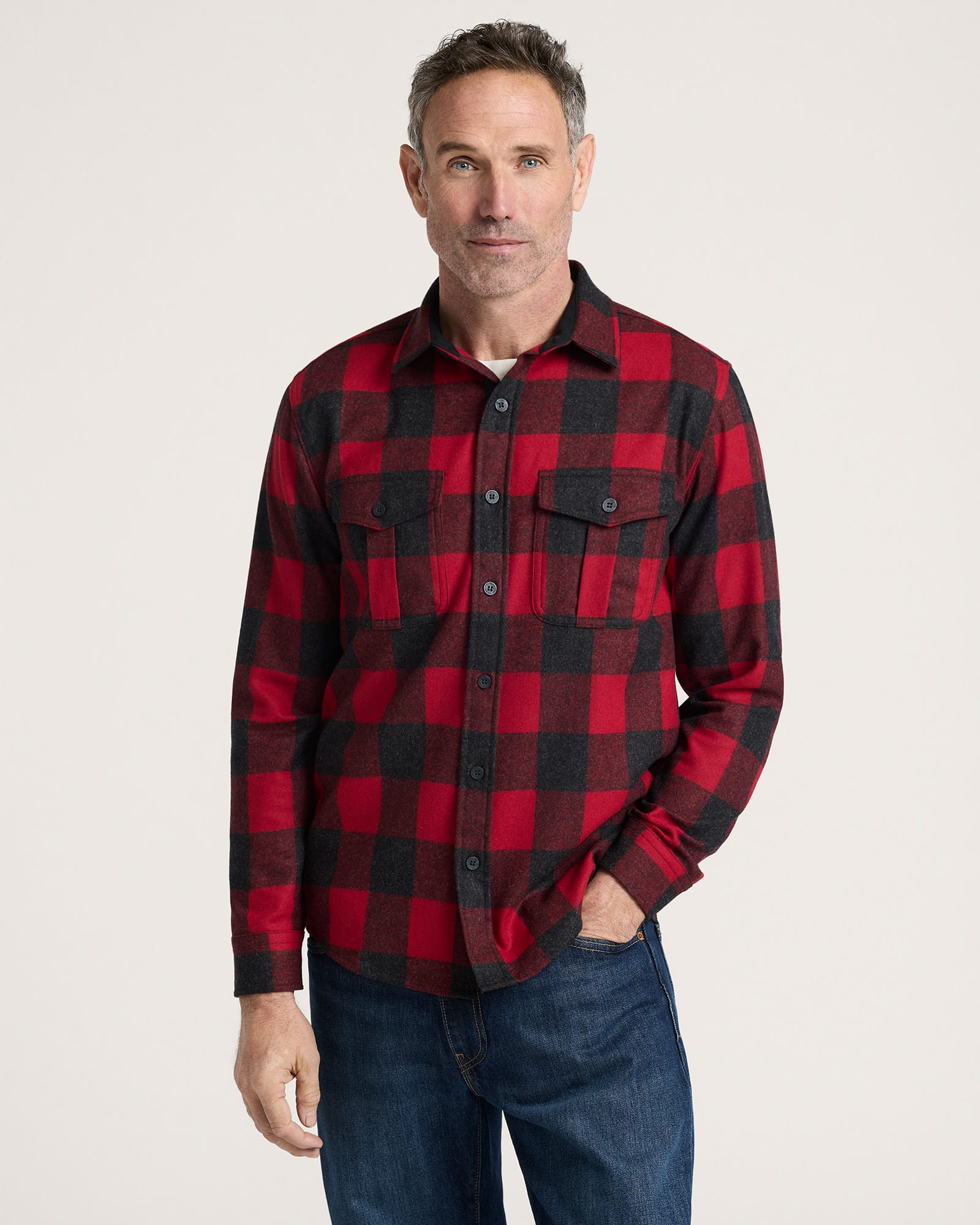 Pendleton | Scout Shirt | Red/Oxford Buffalo Check