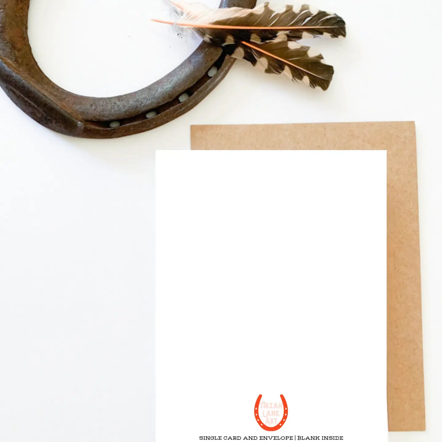 Here For You Horses Blank Card