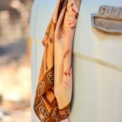 Round Up Silk Western Cowgirl Wild Rag Scarf | 35 x 35