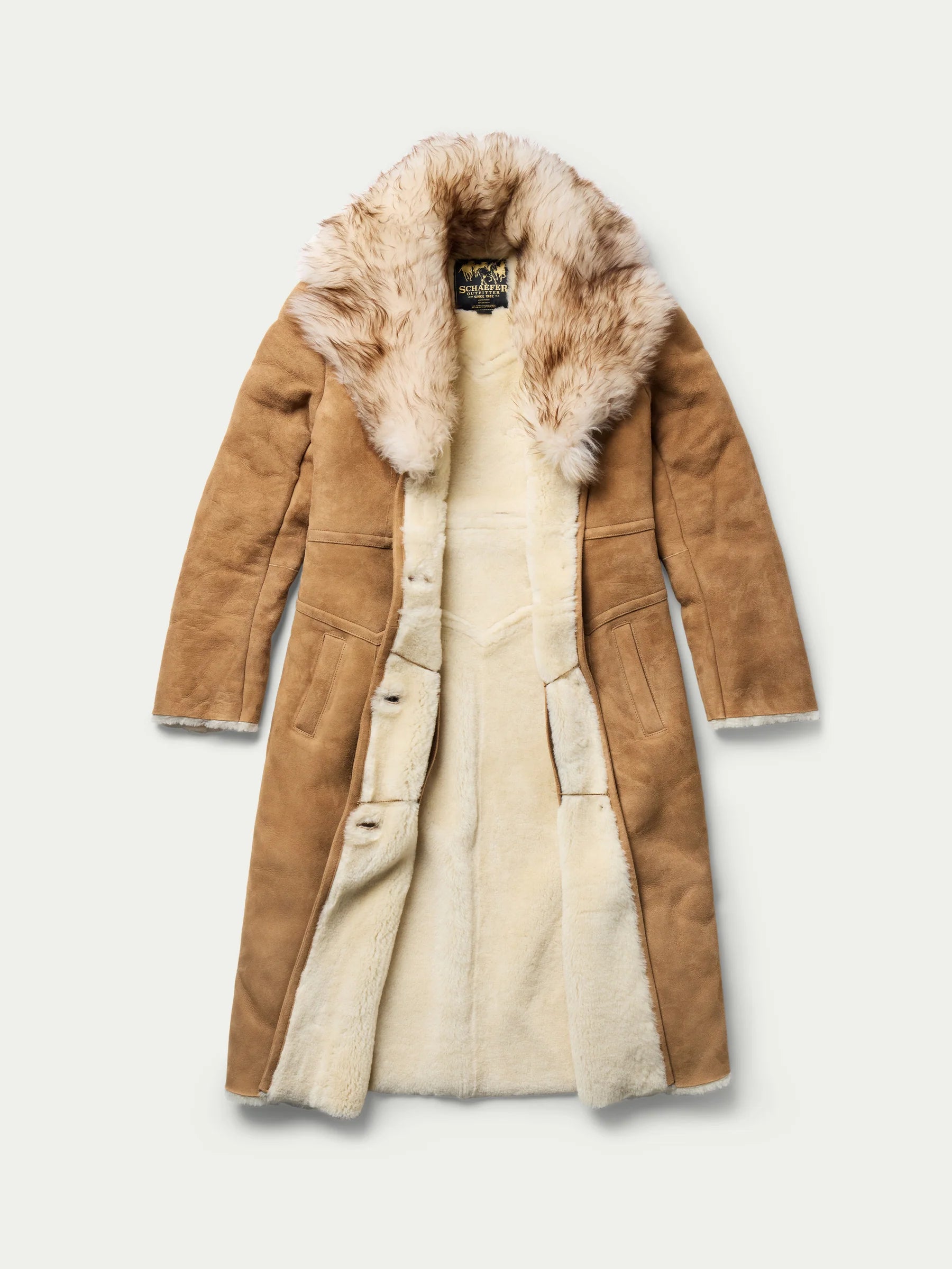 Schaefer Outfitter | Long Shearling Coat | Chestnut