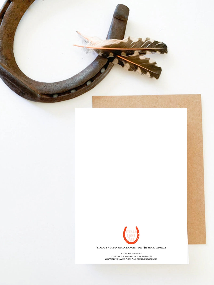 Yeehaw Cowgirl Blank Card