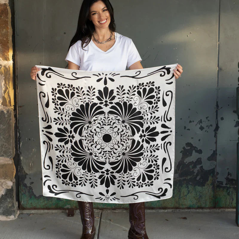Bonita Silk Bandana 35 x 35 | White