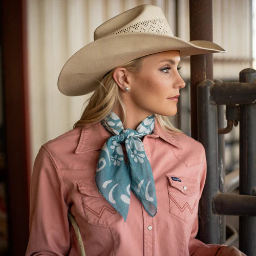 Bonita Cotton Bandana 26 x 26 | Chambray