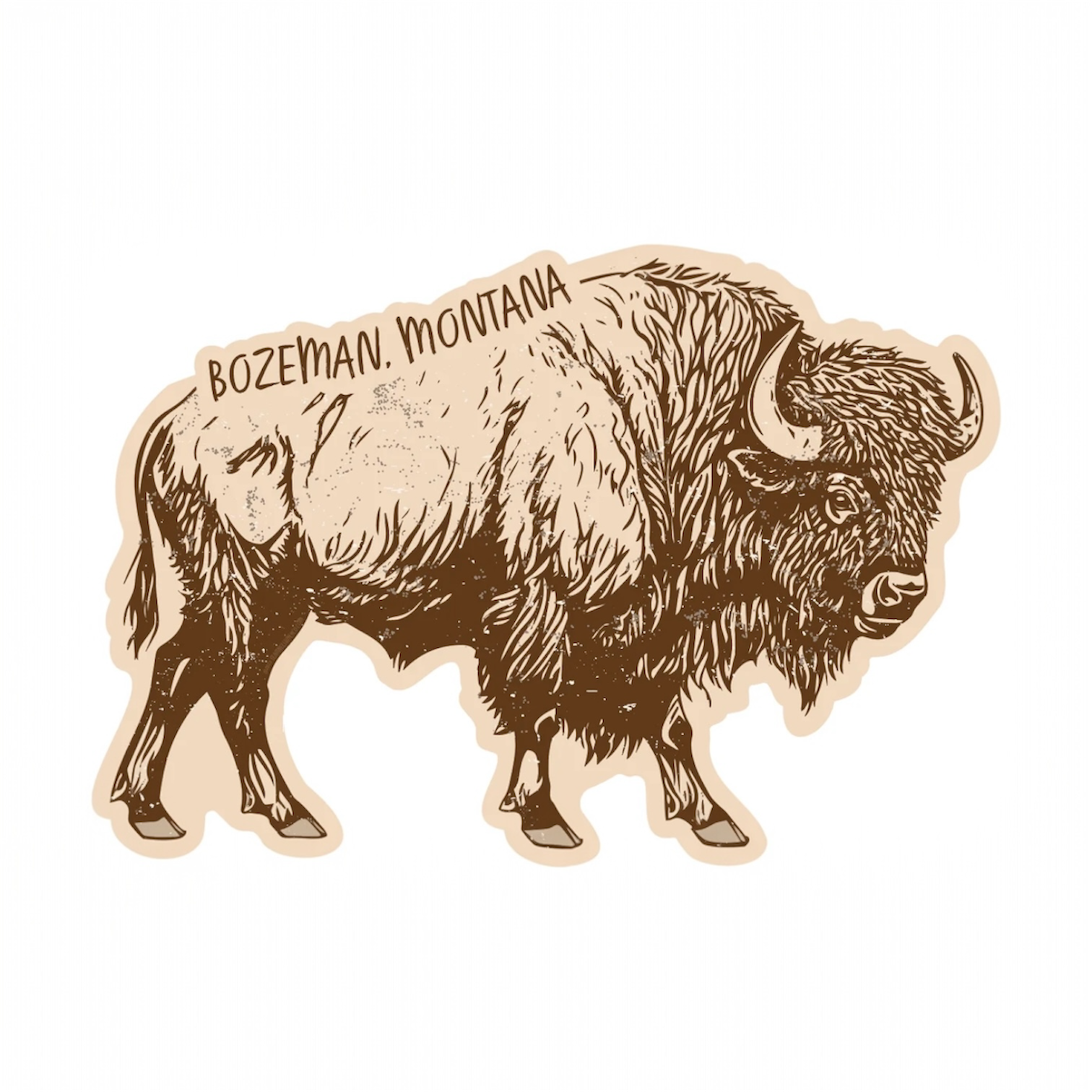 Bozeman Montana Bison Sticker