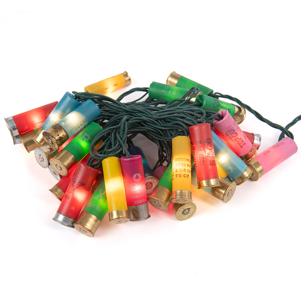 Hank's Bunkhouse | Upcycled Shotgun Shell Lights | Multi w/Pink