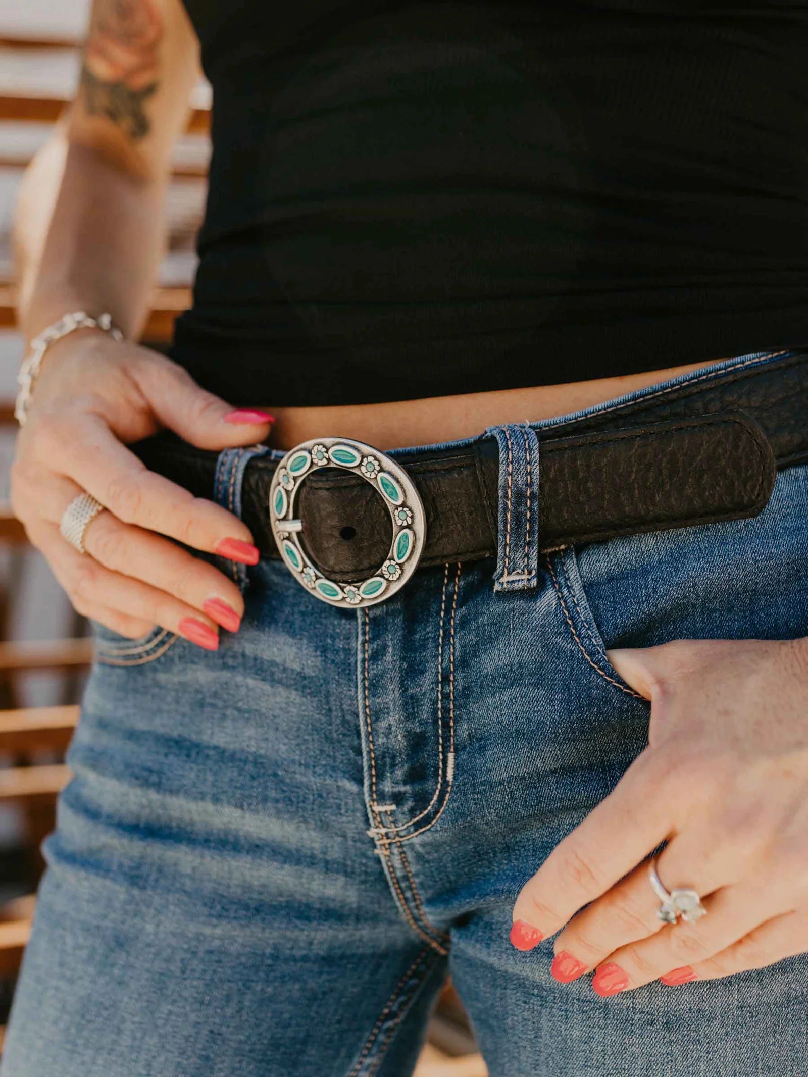 Vintage Bison | Nostalgia Women's Belt | Black