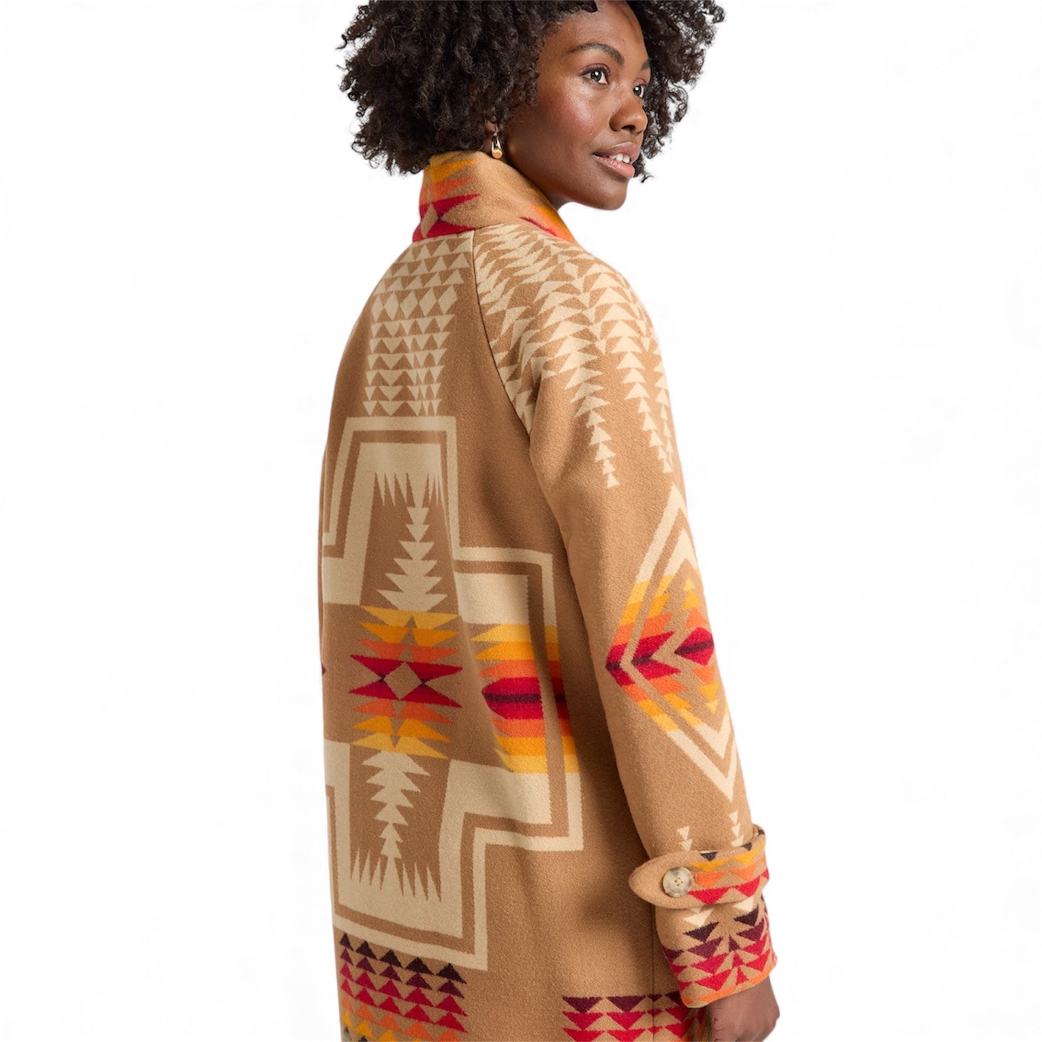 Pendleton | Harding Archive Blanket Coat | Tan Jacquard