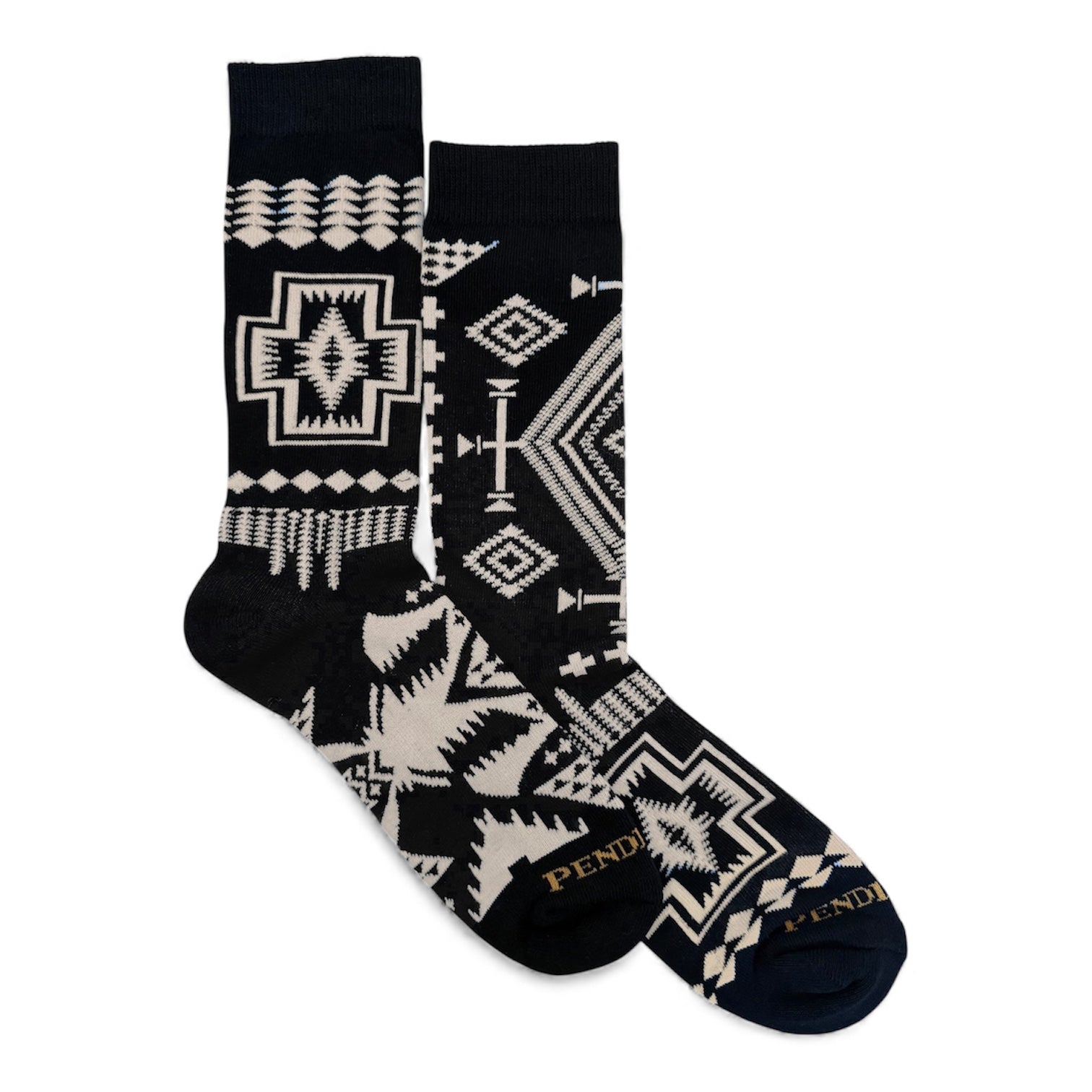 Pendleton | Trio Pattern Crew Sock | Black