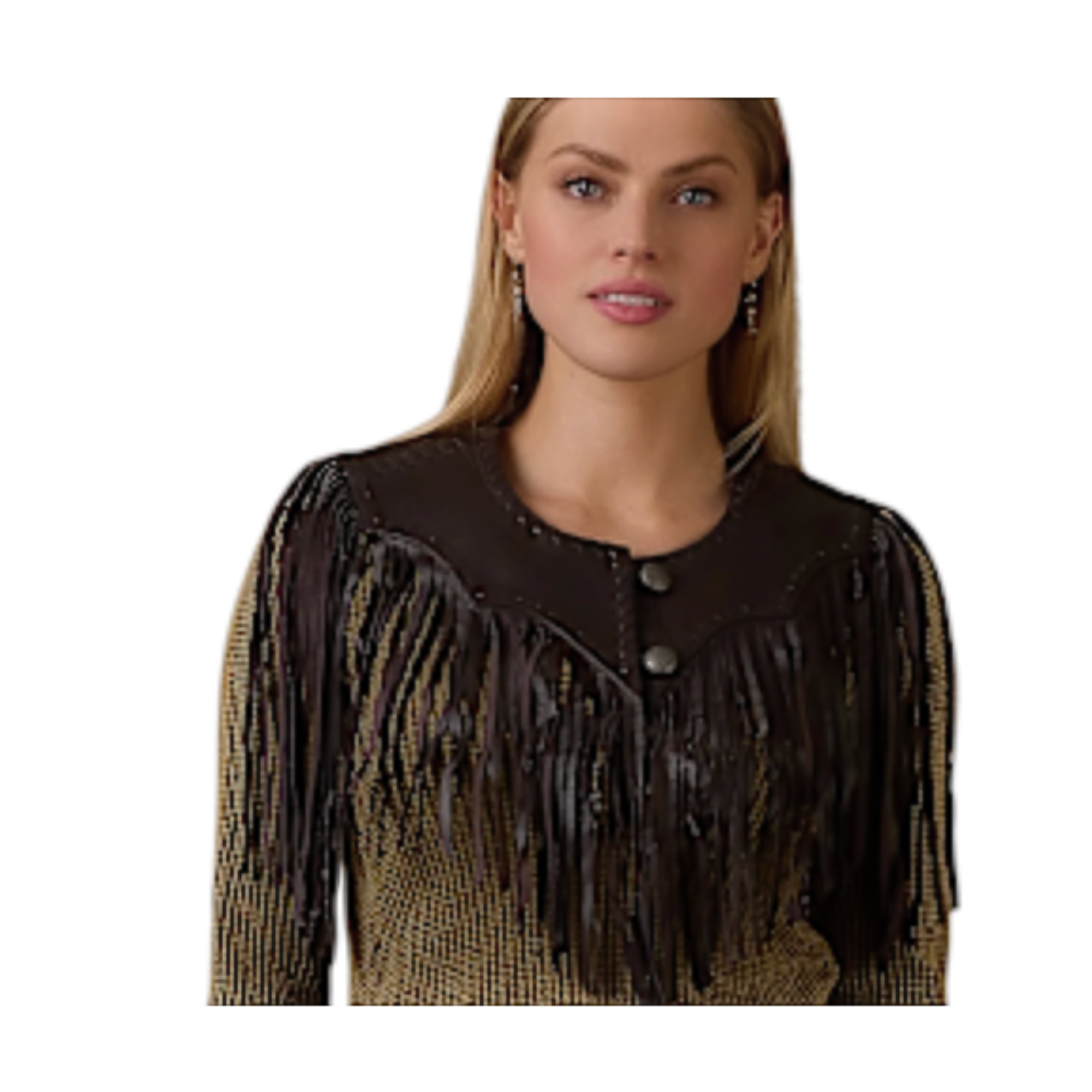 Sonora Bronco Leather Fringe Collar