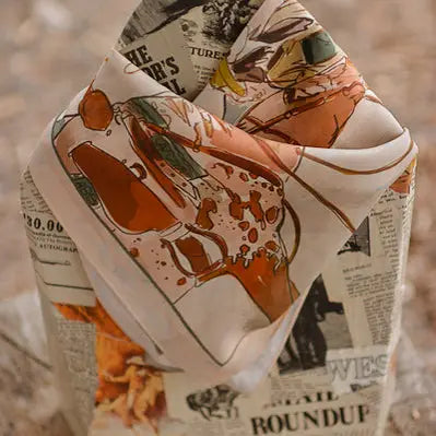 September Ride Cowgirl Silk Scarf Wild Rag 26 x 26