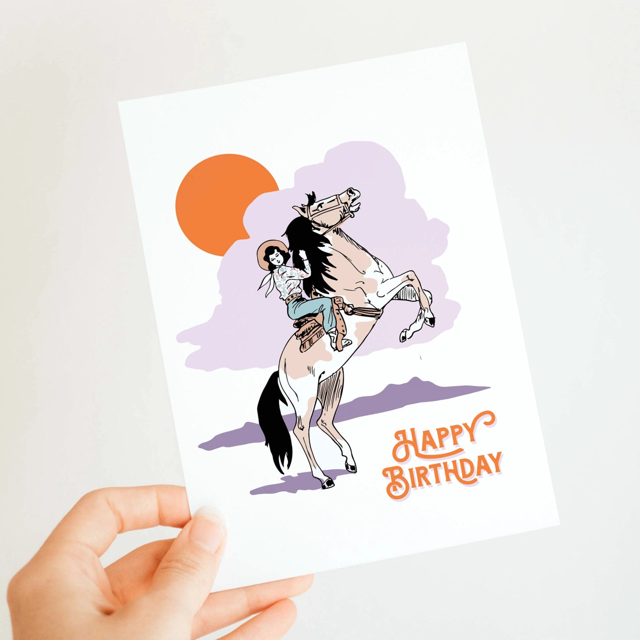 Cowgirl Clouds Birthday Card