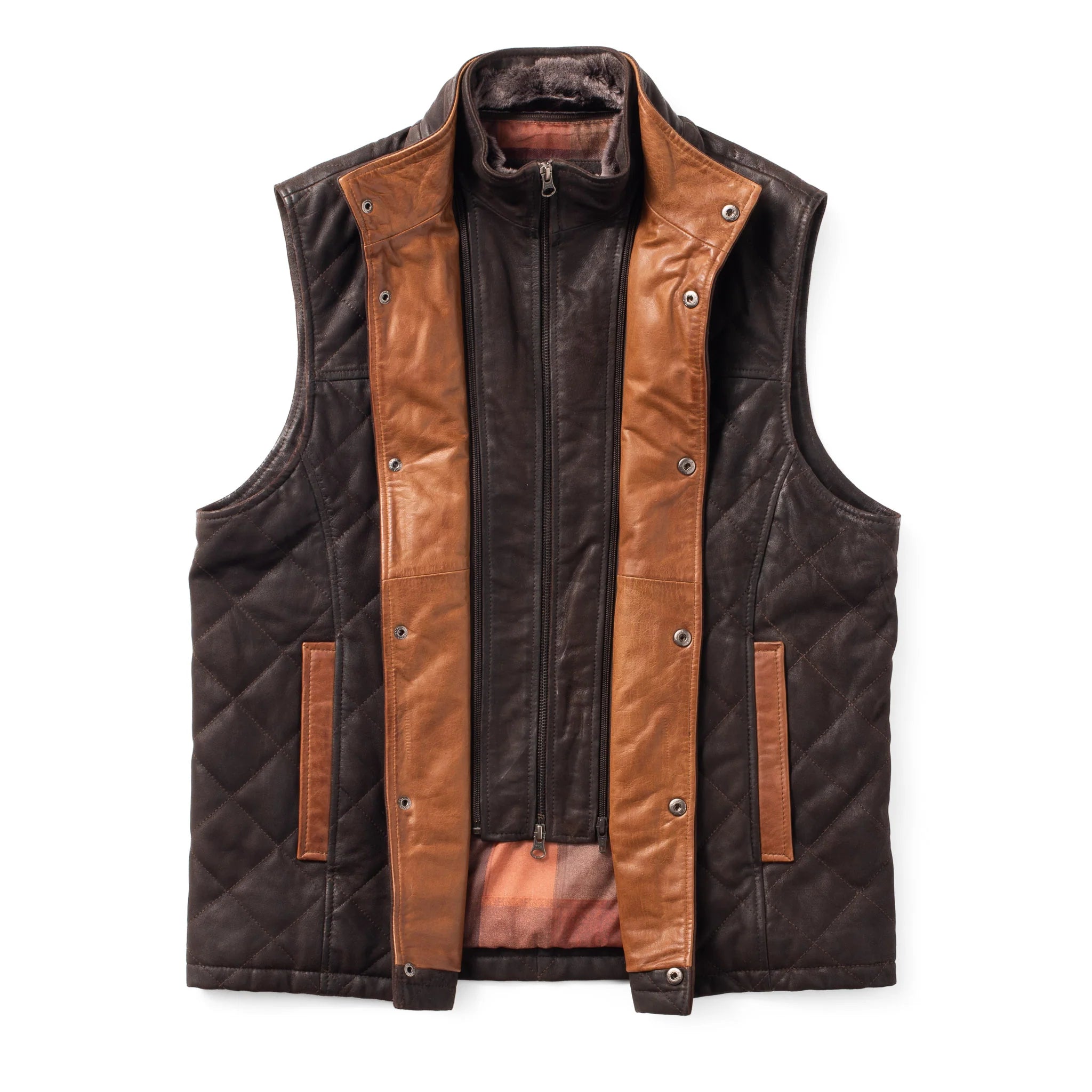 Madison Creek Outfitters | Beaver Creek Waxed Suede Vest | Espresso
