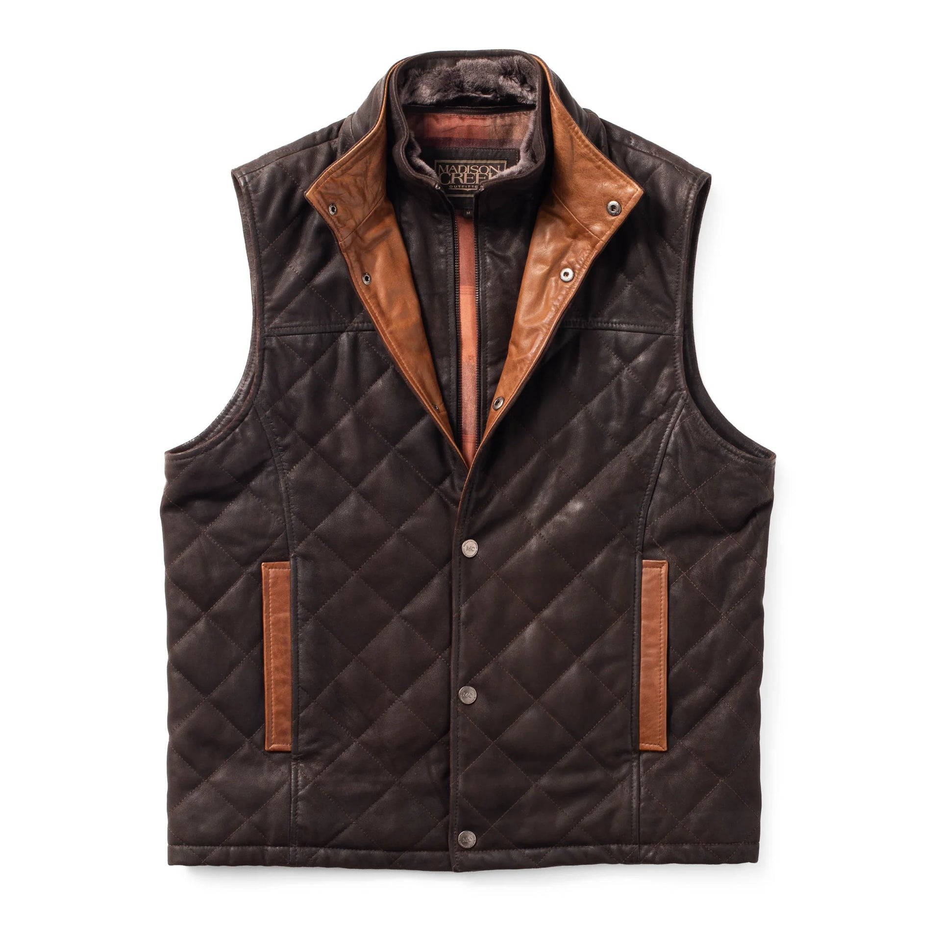 Madison Creek Outfitters | Beaver Creek Waxed Suede Vest | Espresso Madison Creek Outfitters | Beaver Creek Waxed Suede Vest | Espresso