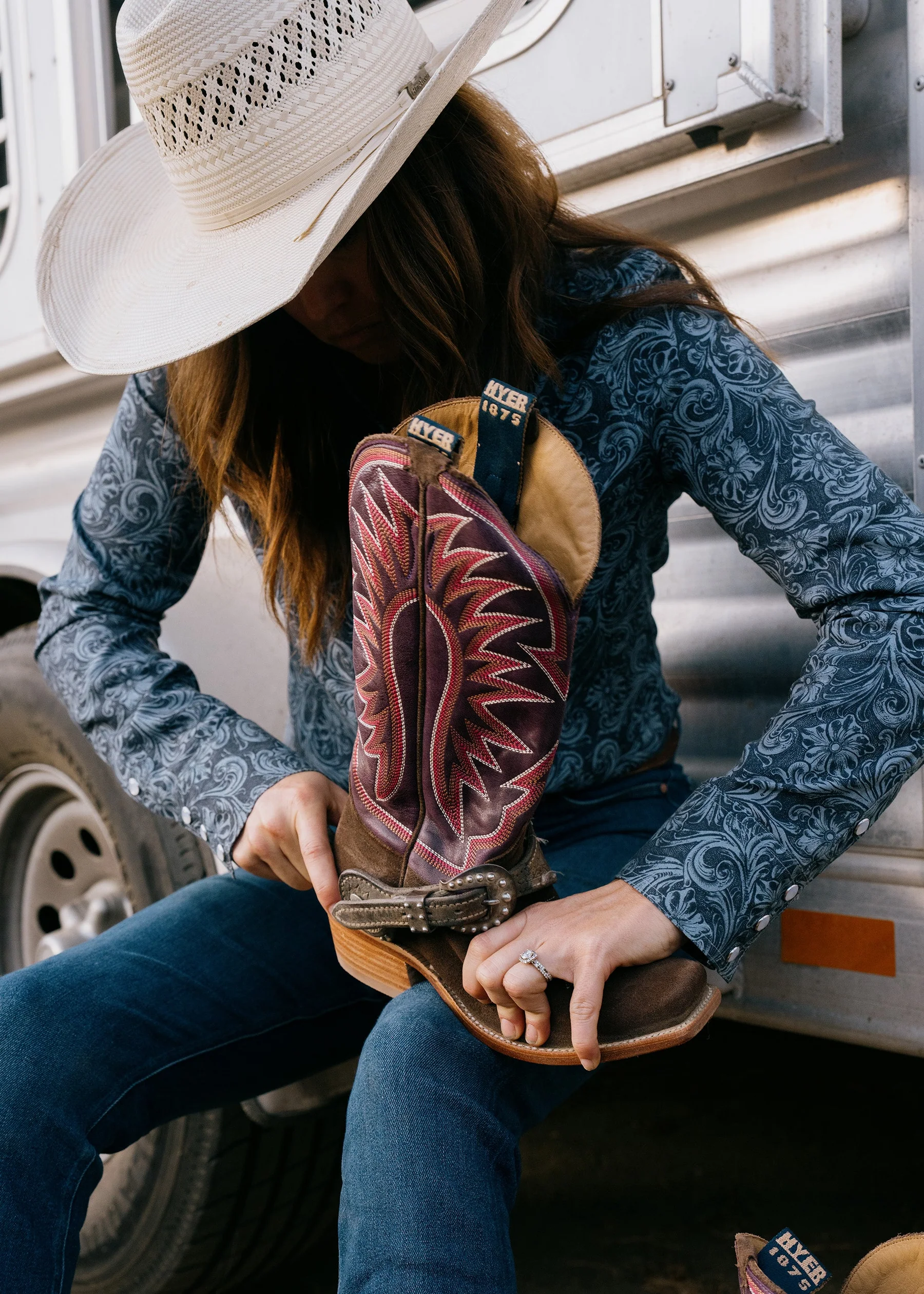 Hyer | Rose Hill Boot | Brown/Eggplant