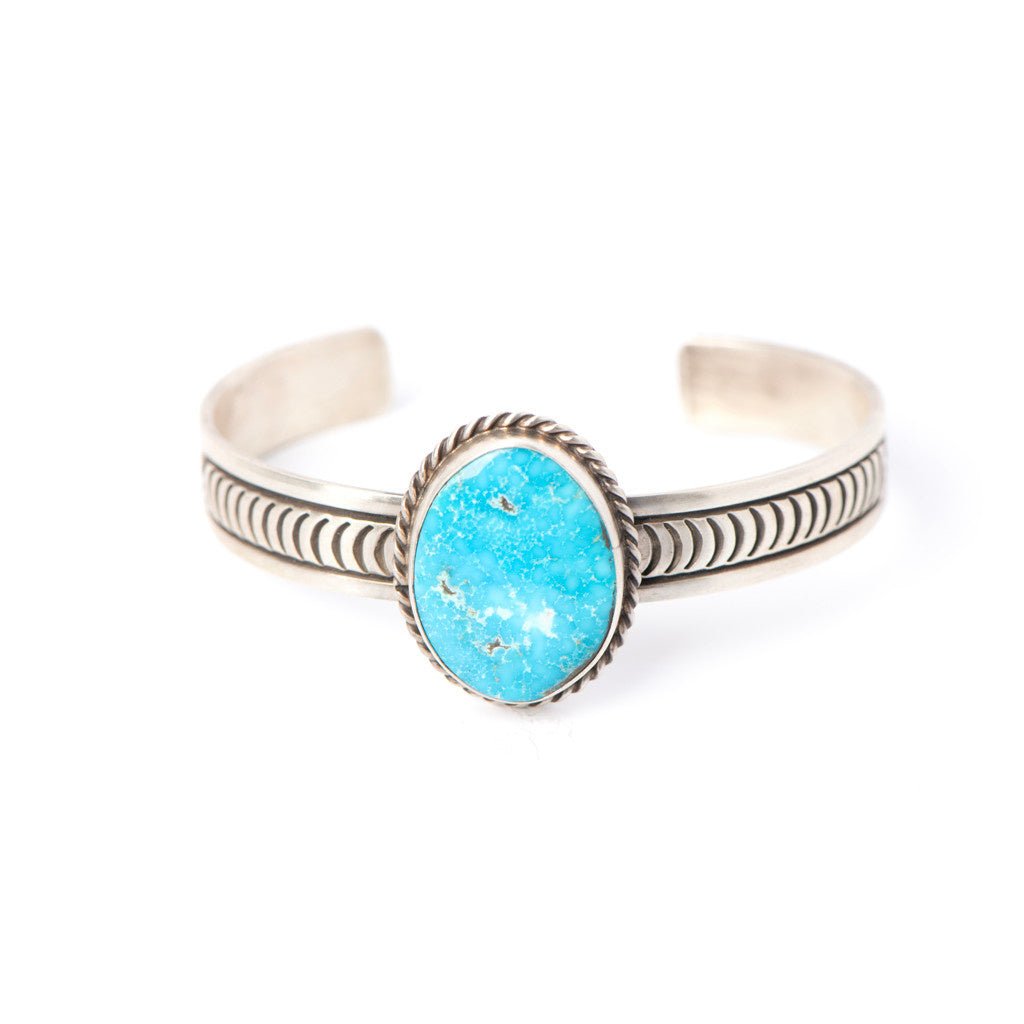 Blue Ridge Turq Oval Stamped