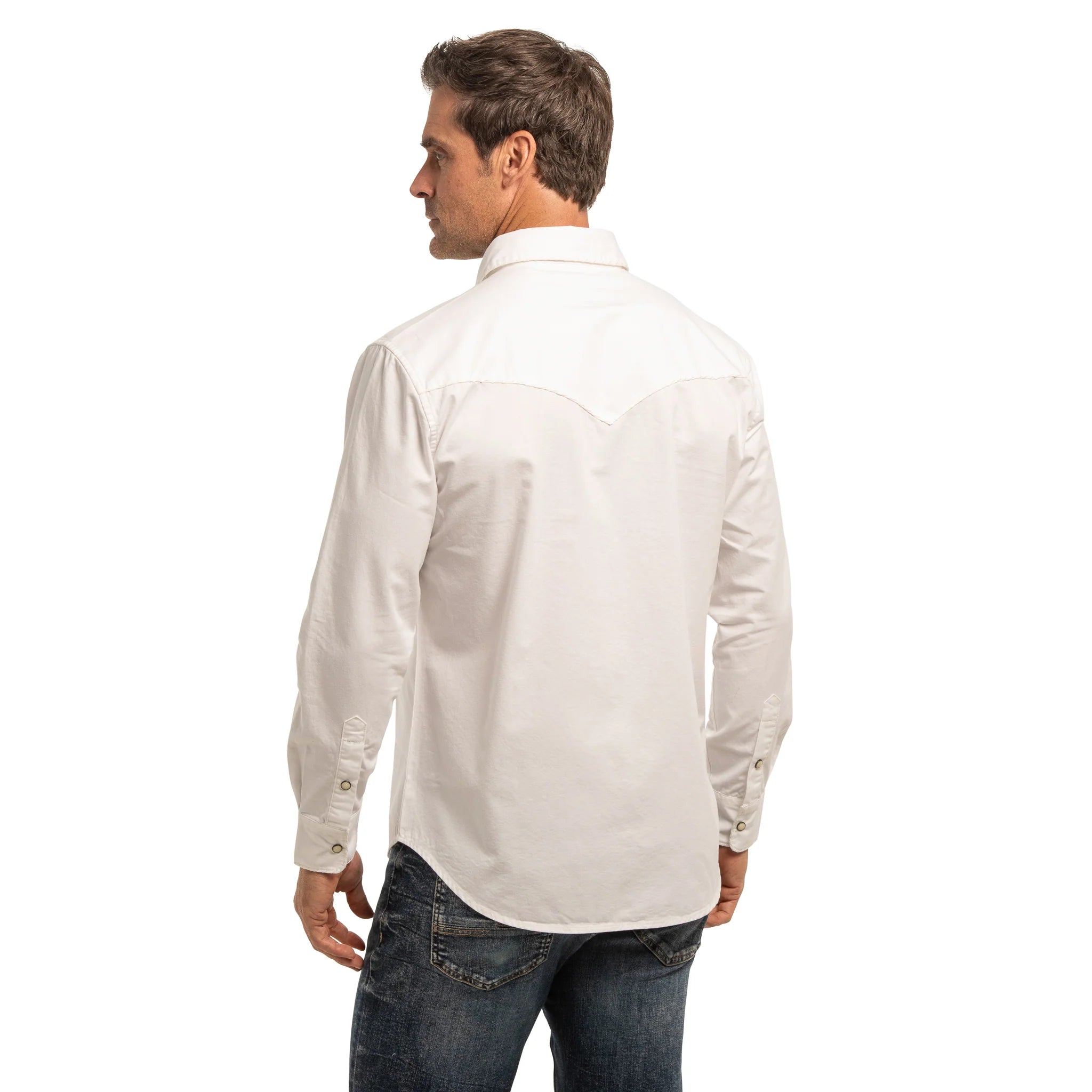 Madison Creek Outfitters | Branson Whipstitch Snap Shirt | White