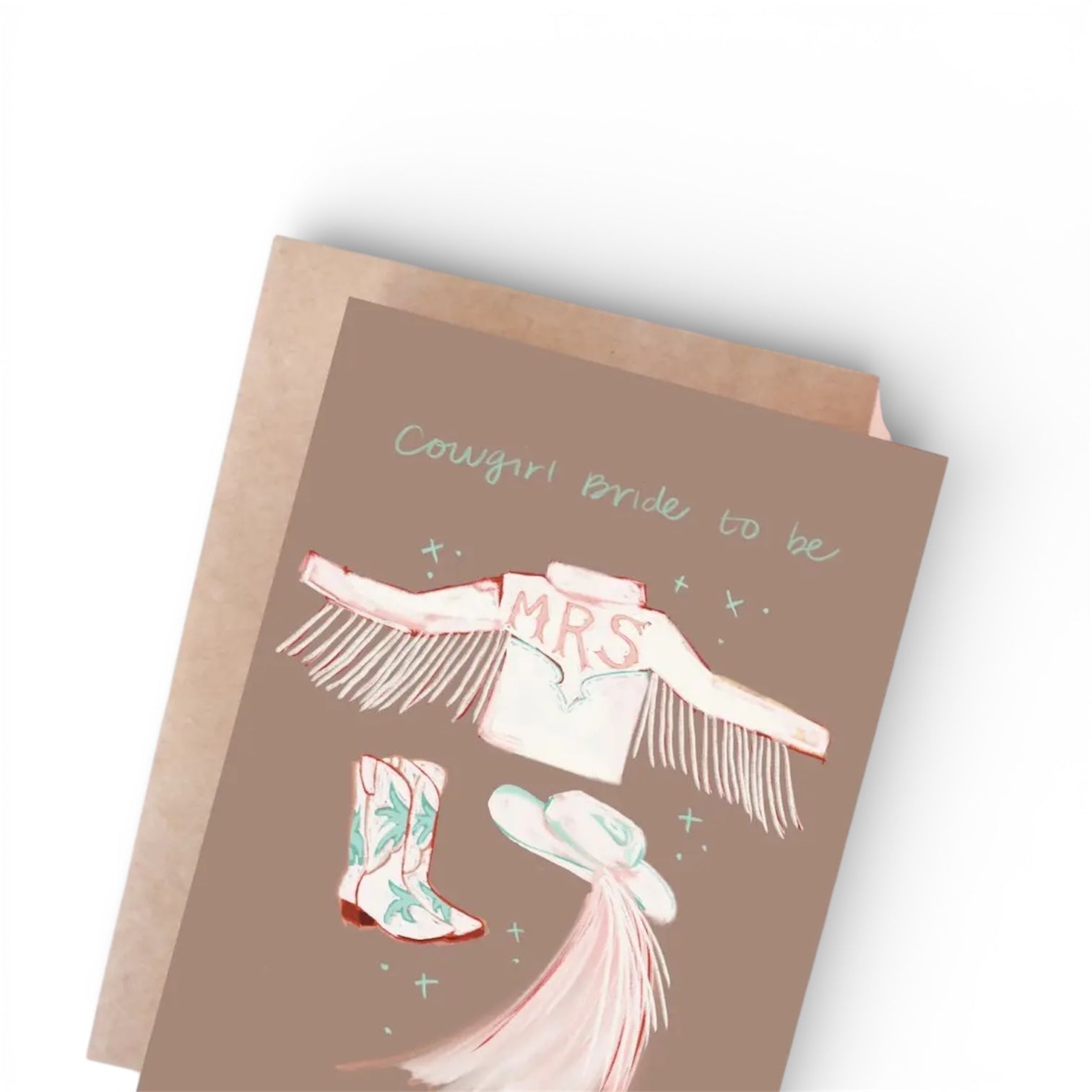 Cowgirl Bride To Be Bridal Shower Card