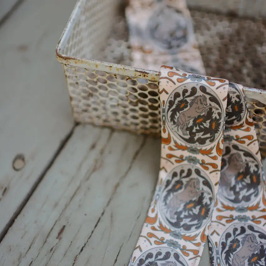 Bloomin' Bronc Silk Twilly Scarf