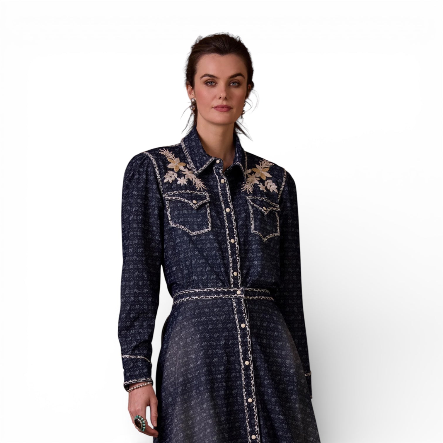 Double D Ranch | Sacking Cloth Blouse | Denim