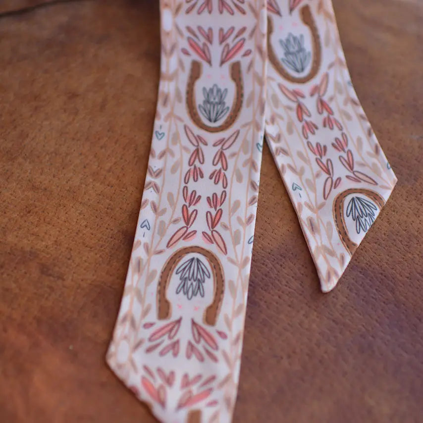 Western Harvest Silk Twilly Scarf | Dusty Rose